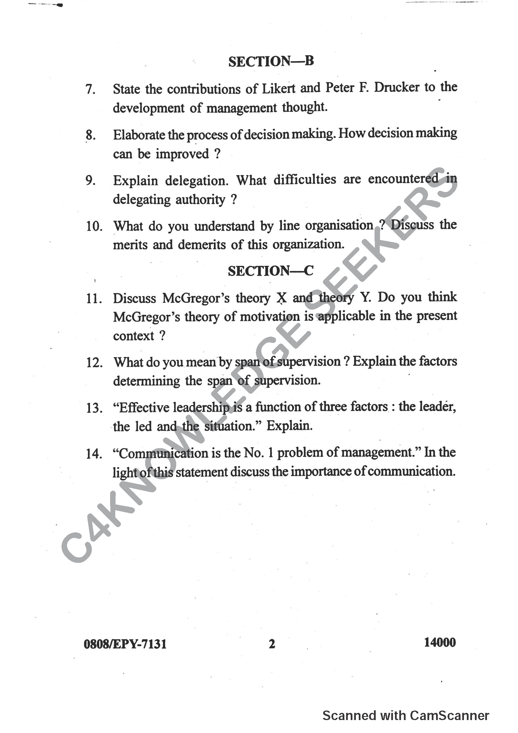Question Paper 2018