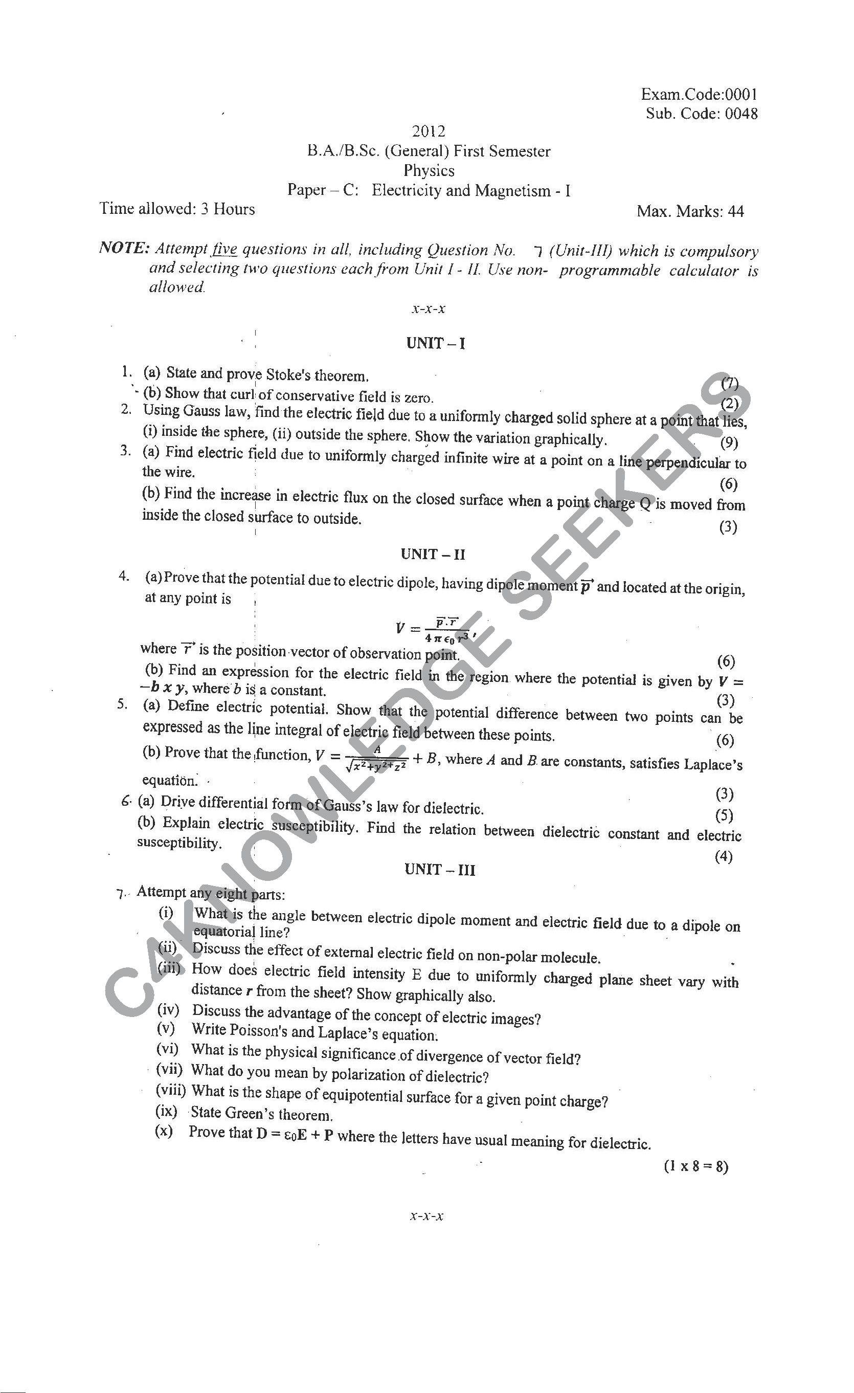 Question Paper 2021