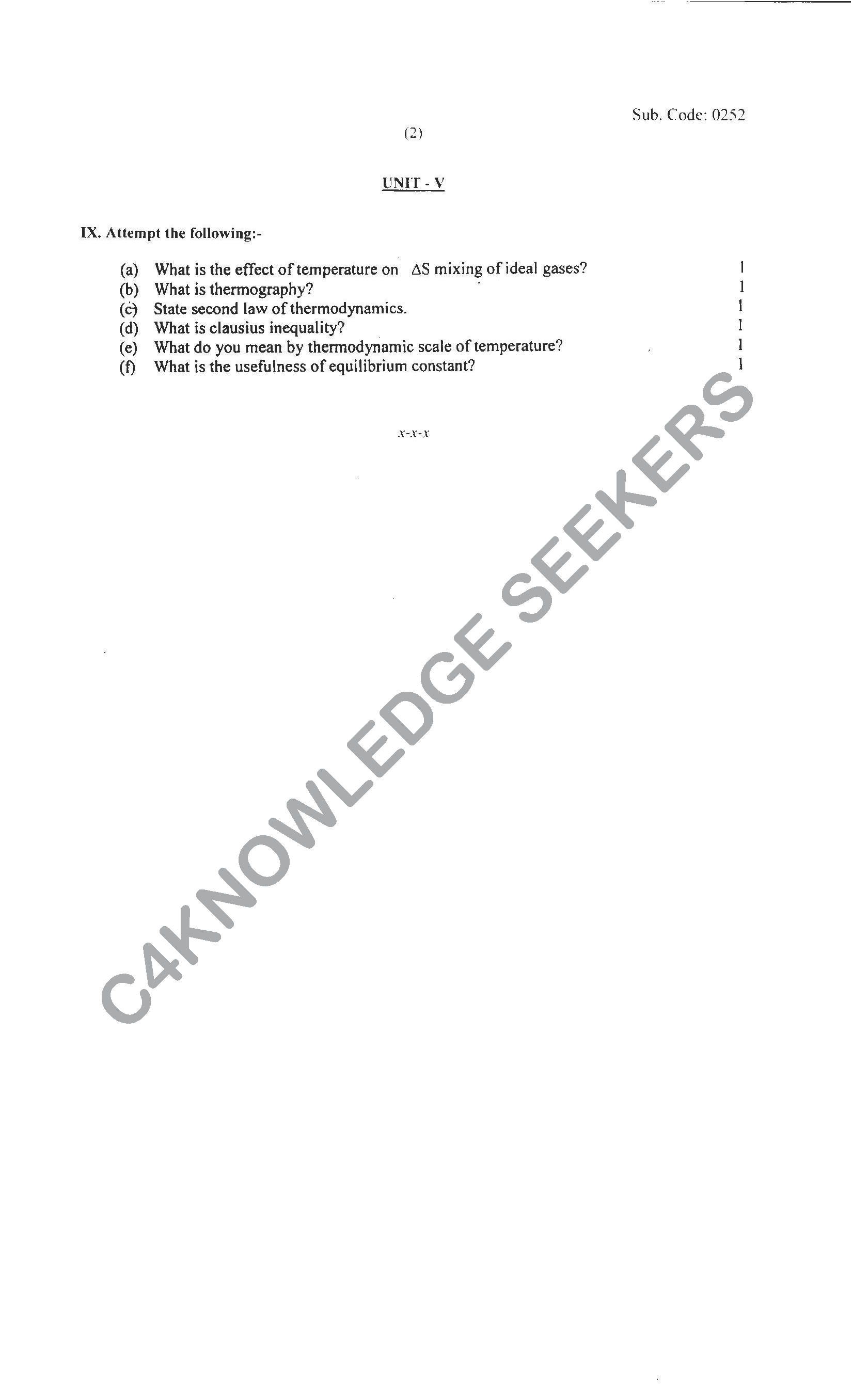 Question Paper 2021