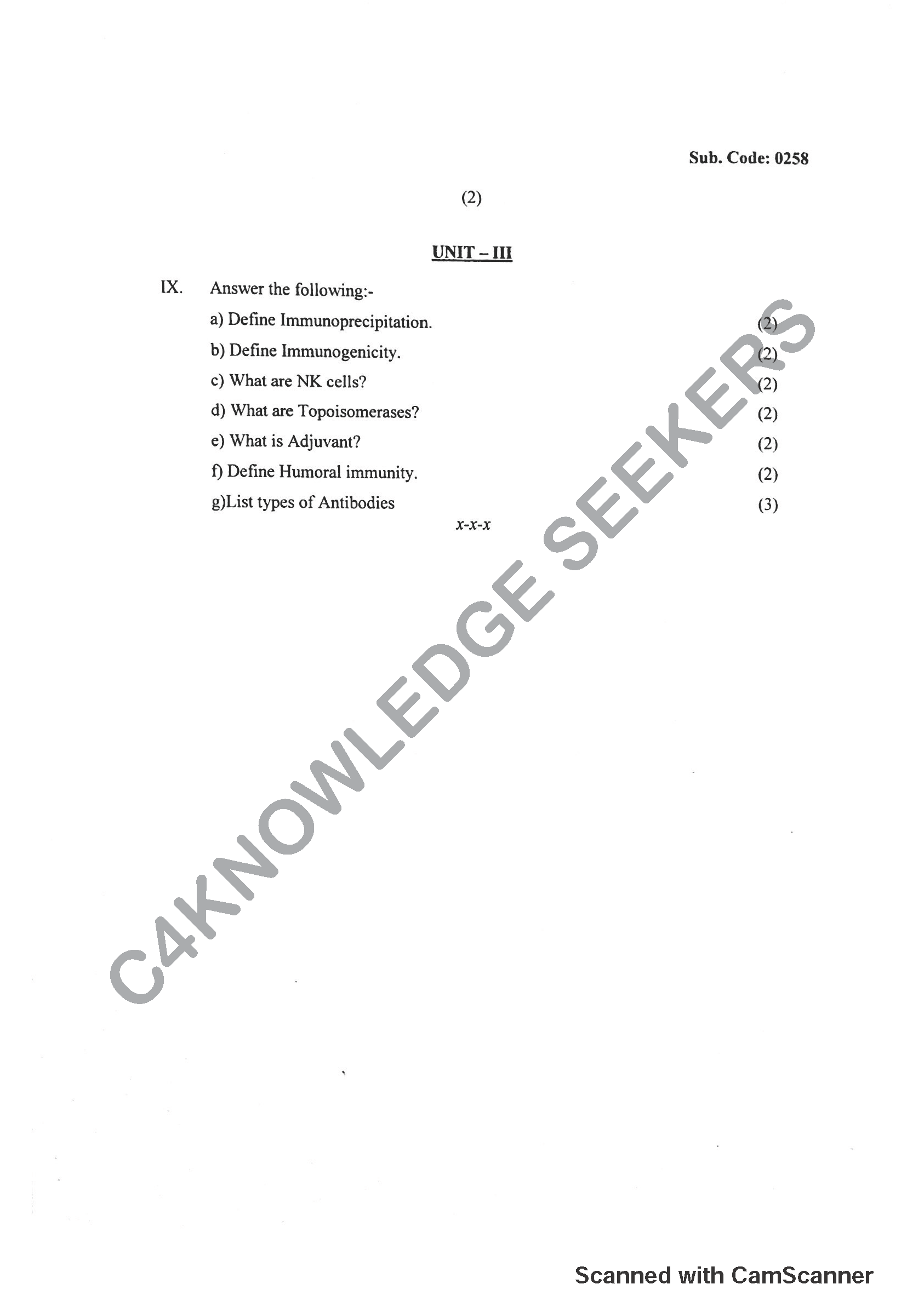 Question Paper 2019