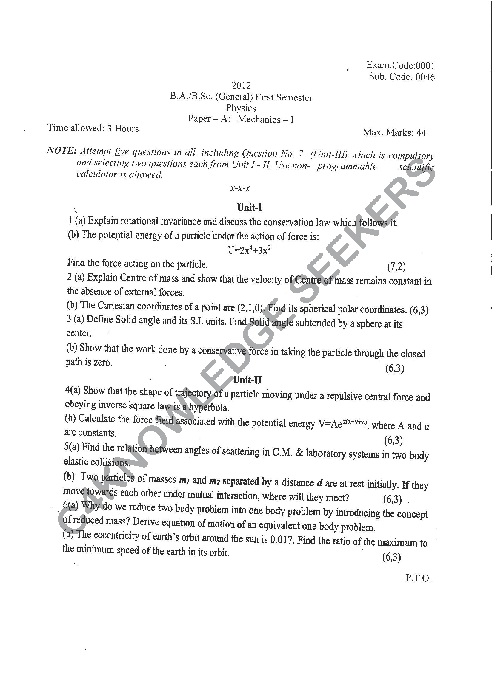 Question Paper 2021