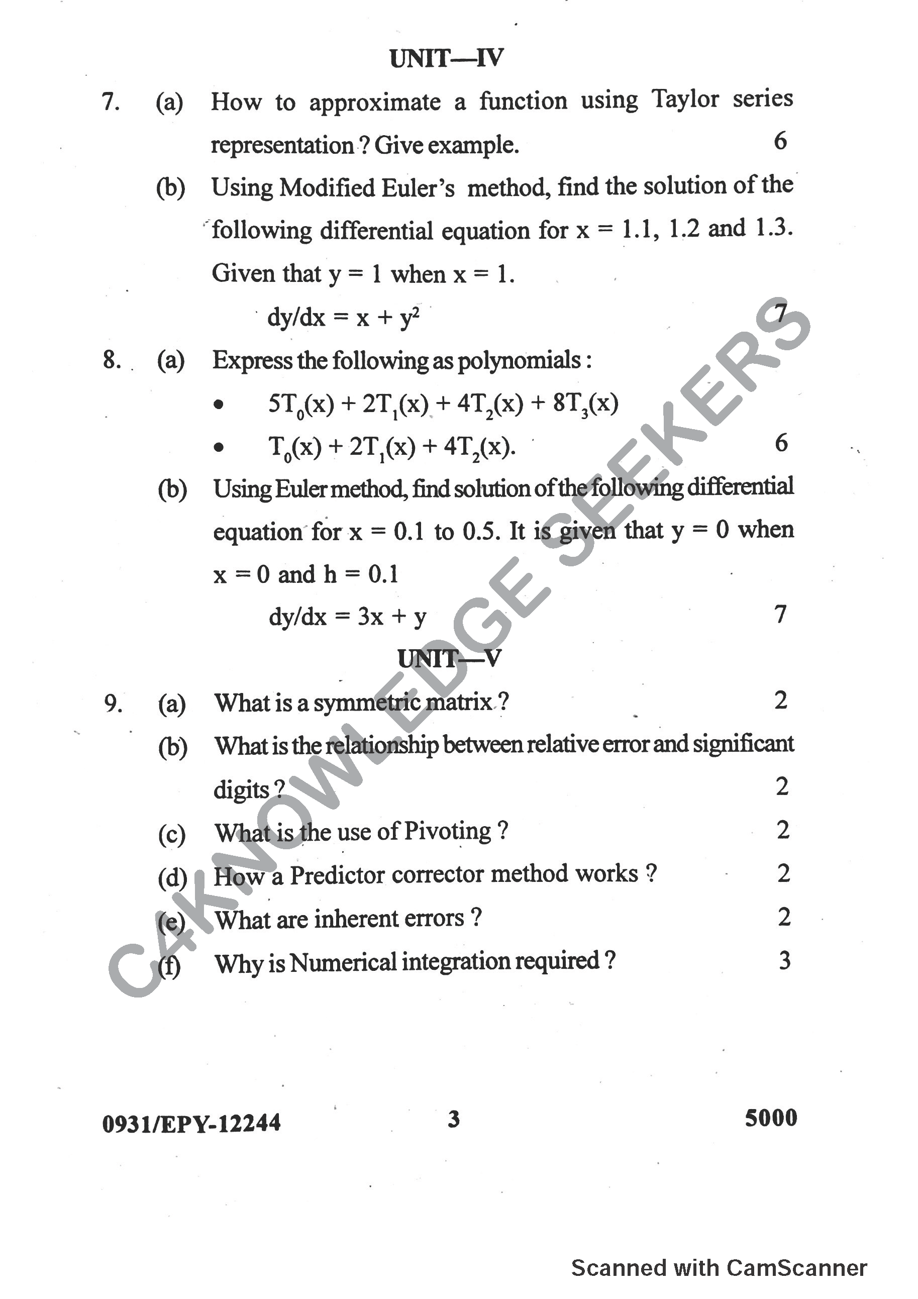 Question Paper 2018
