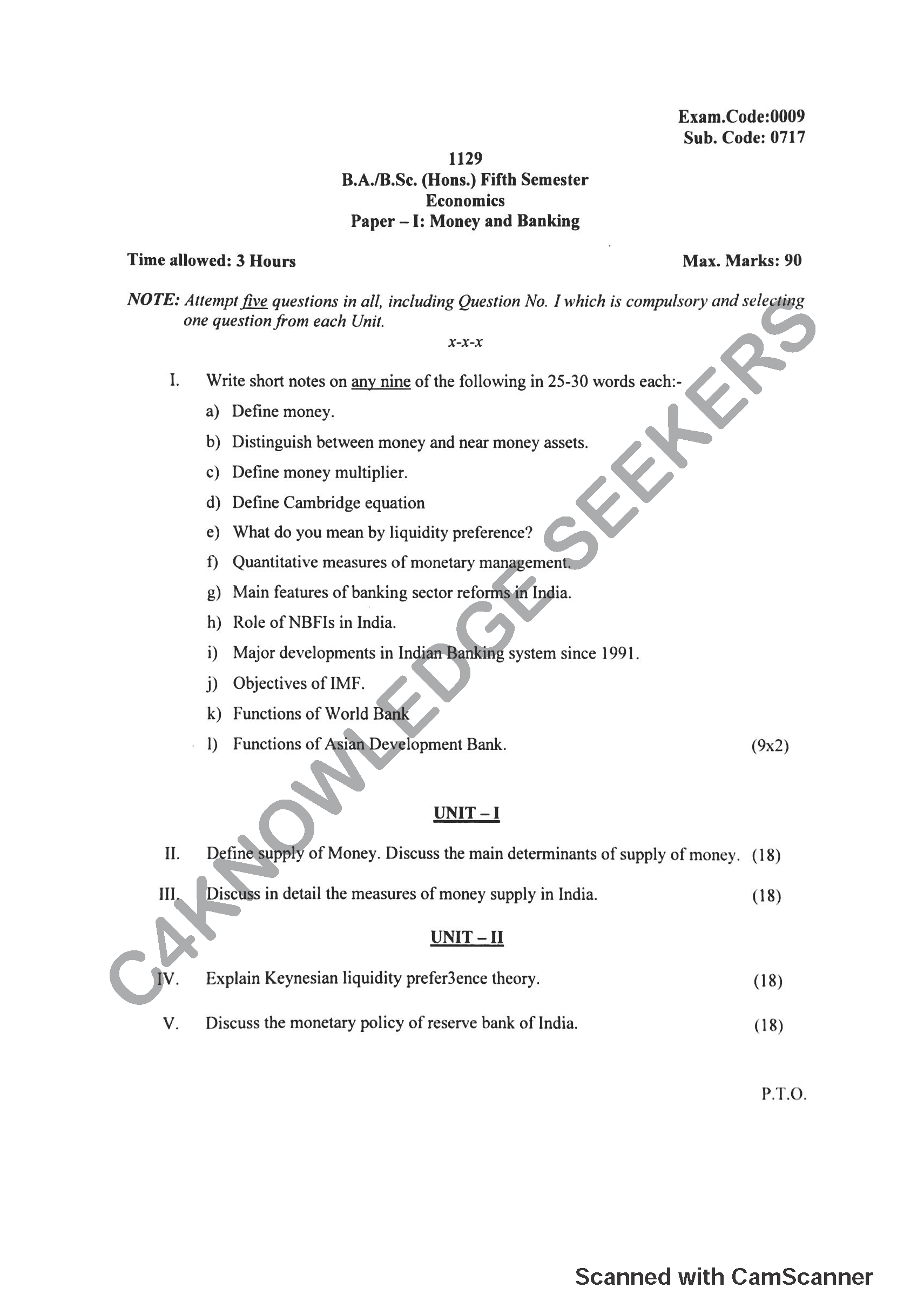 Question Paper 2019