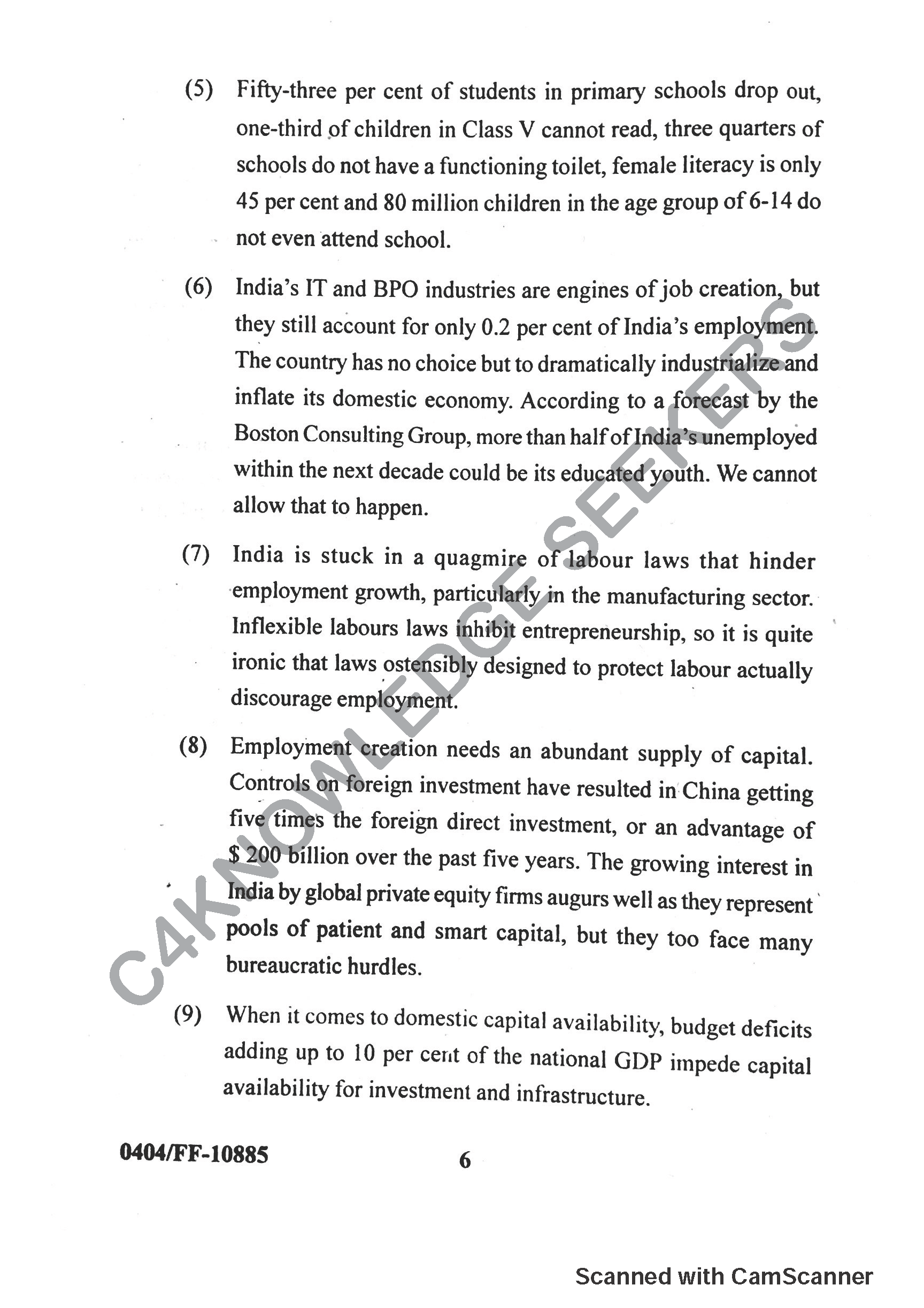 Question Paper 2019