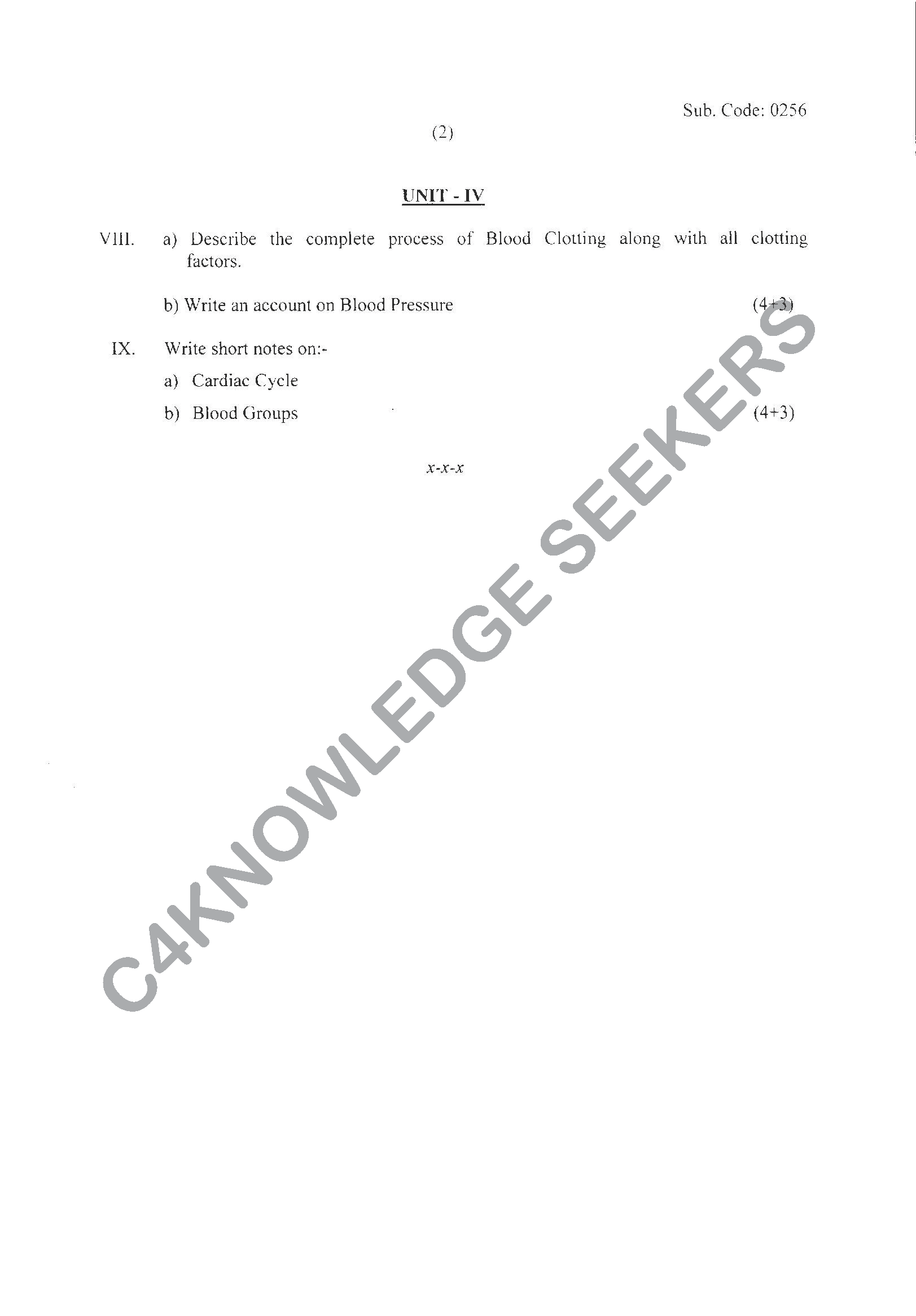 Question Paper 2021