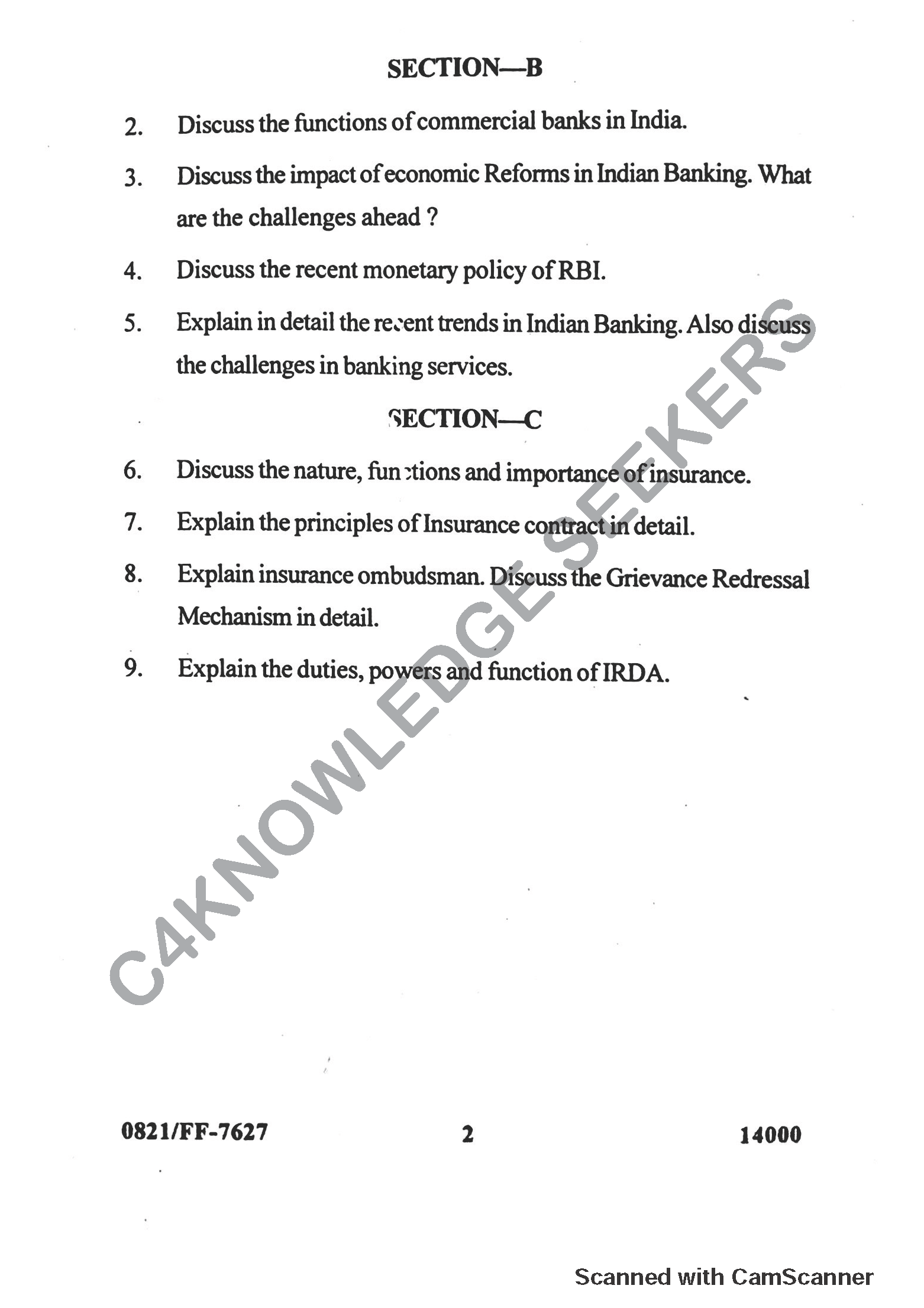 Question Paper 2019