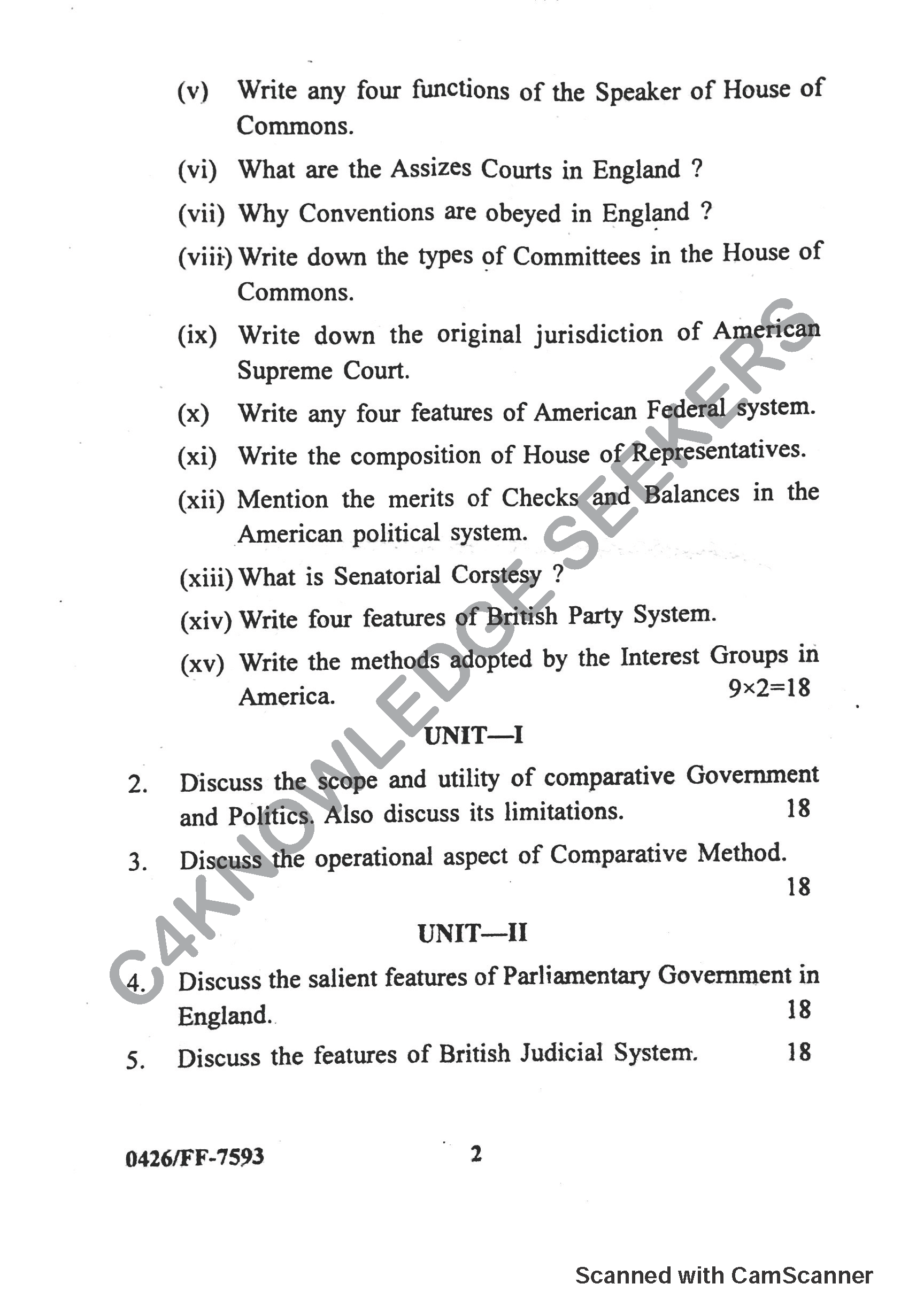 Question Paper 2019