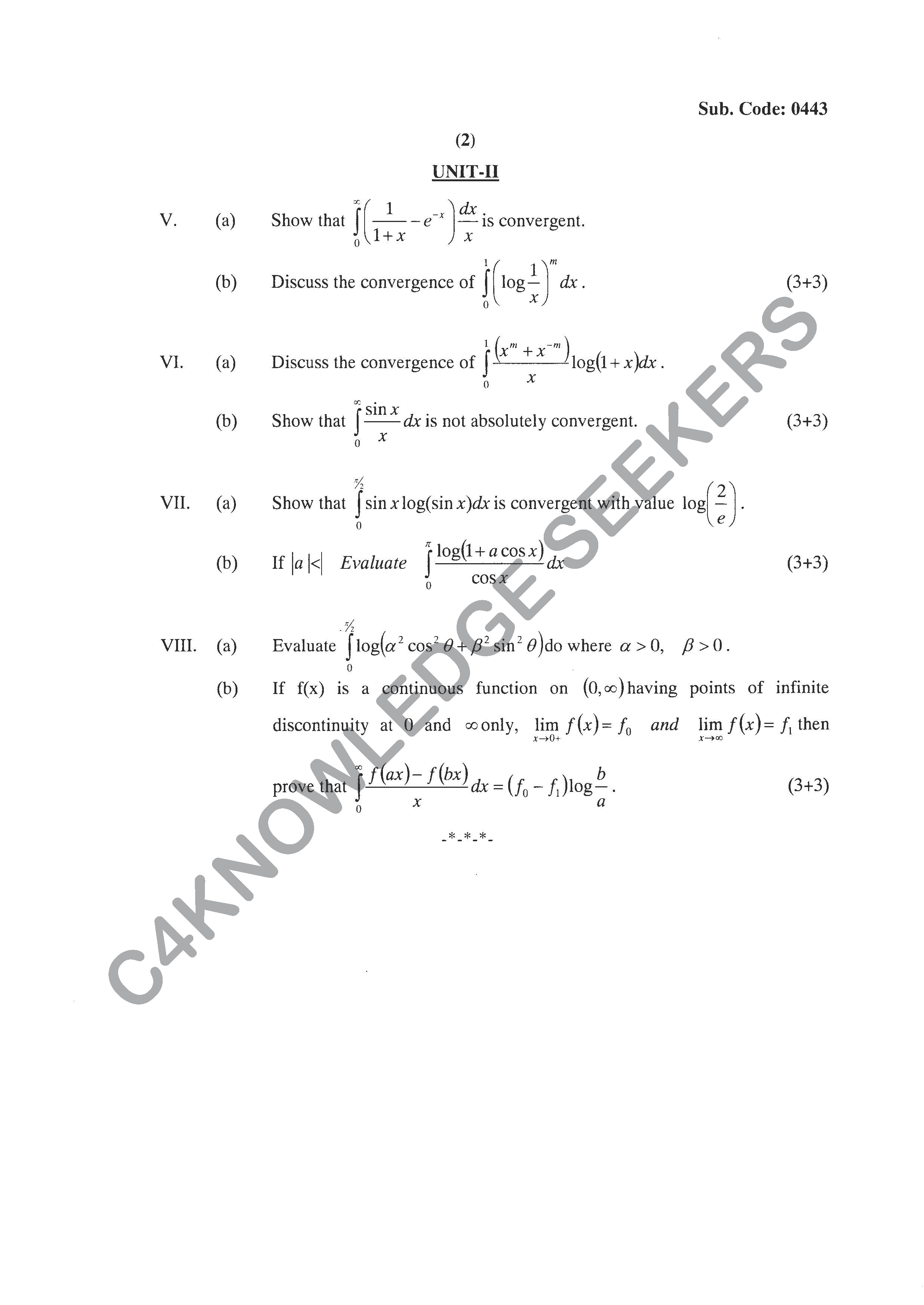 Question Paper 2020