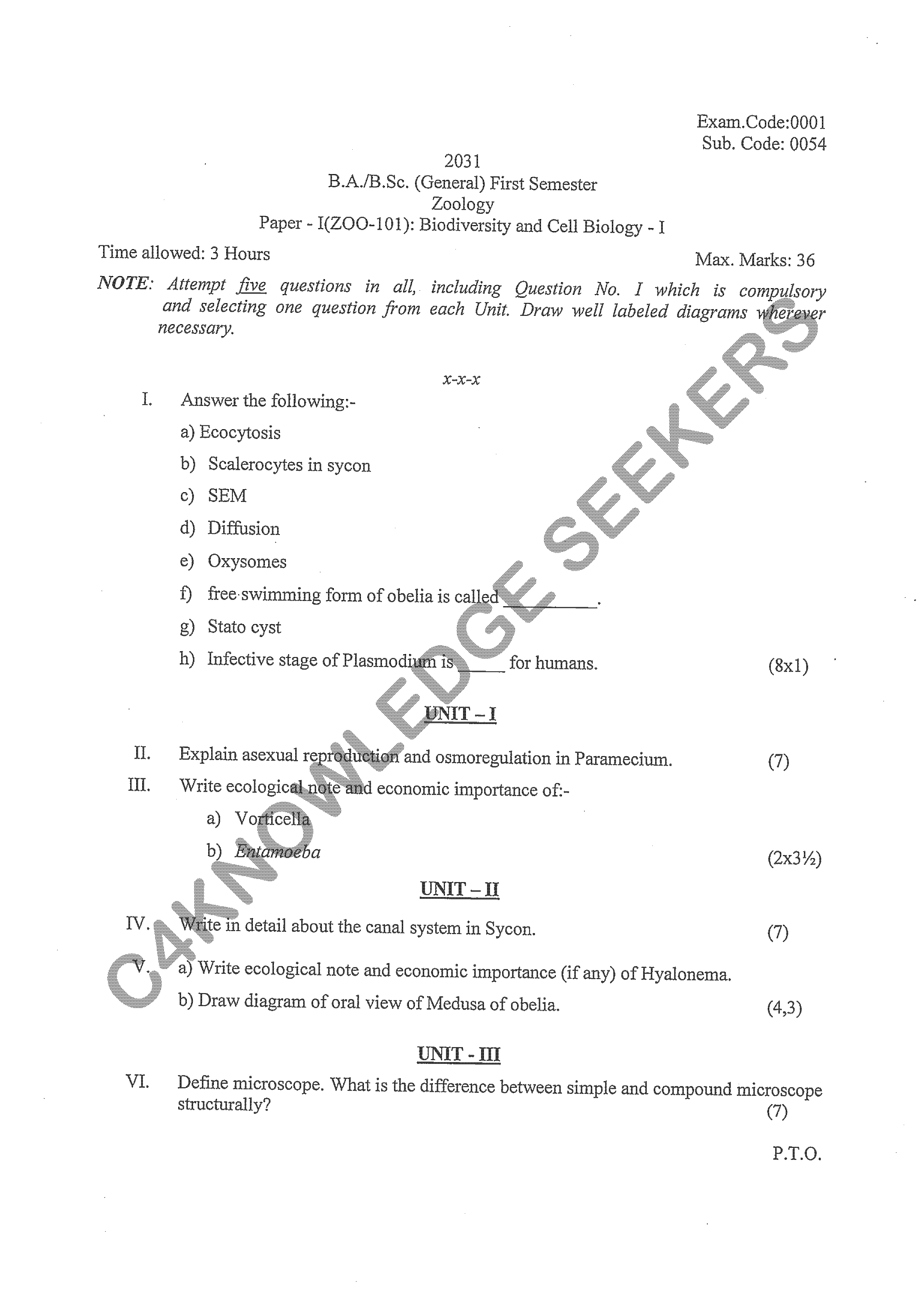 Question Paper 2020