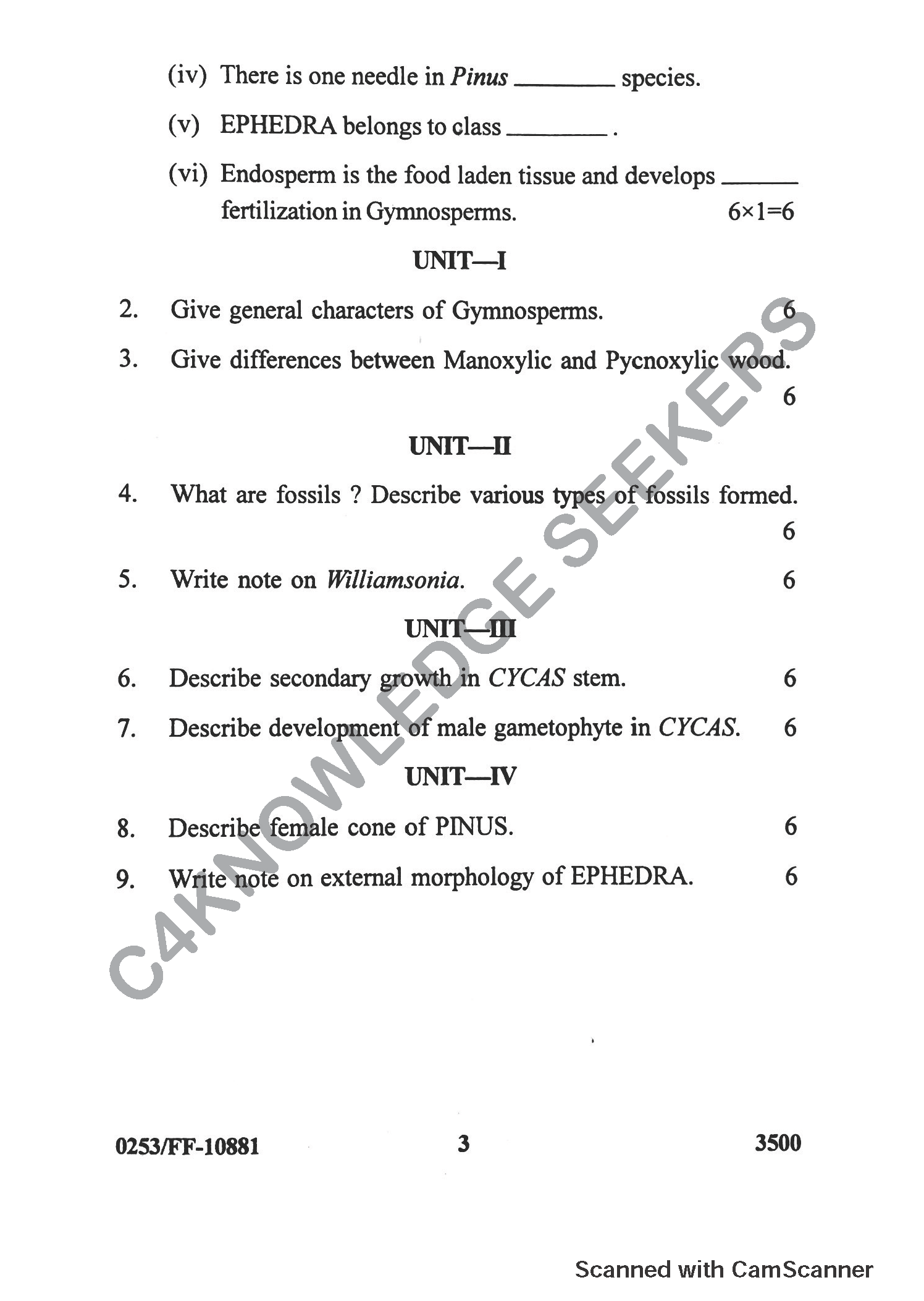 Question Paper 2019