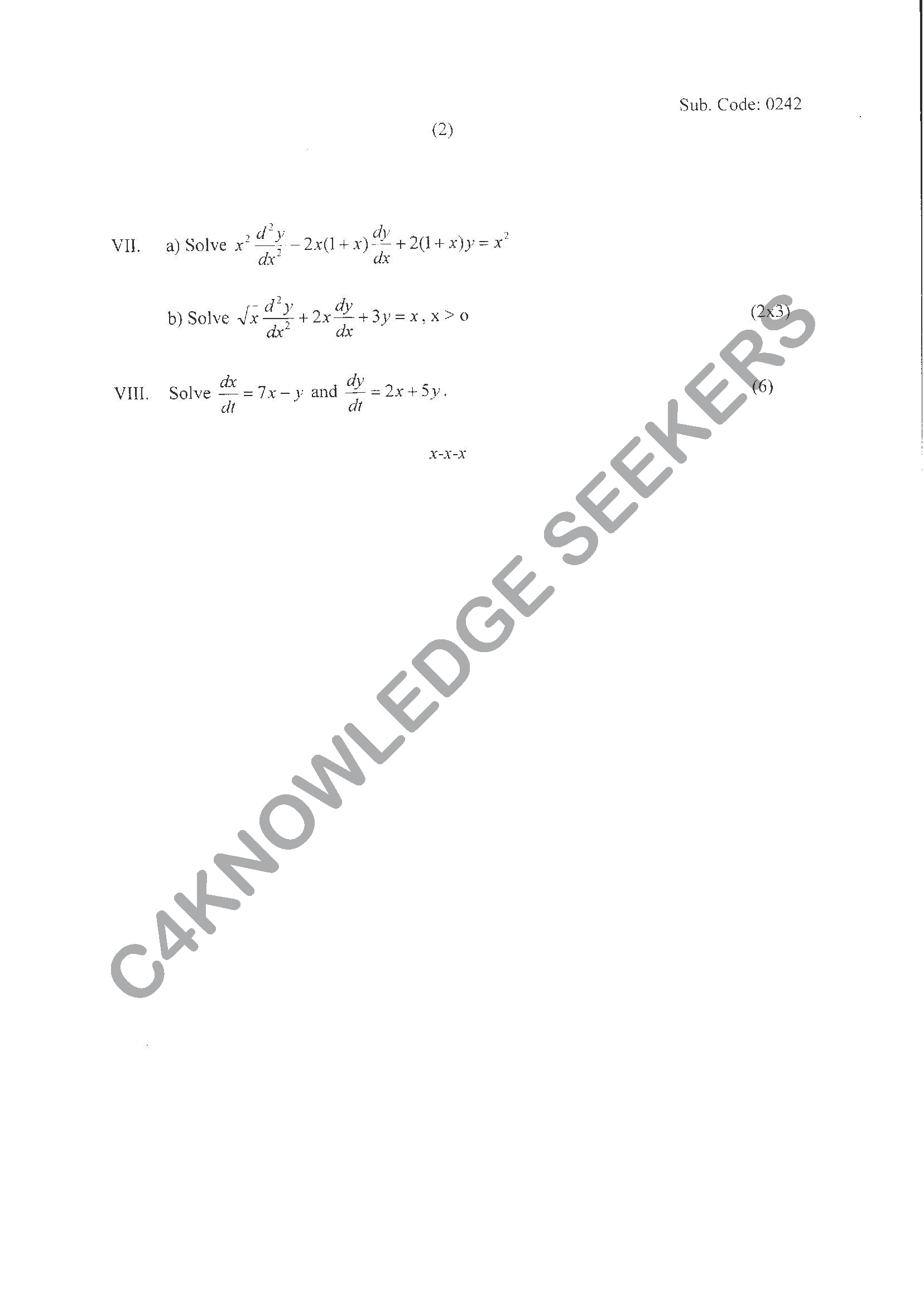 Question Paper 2021