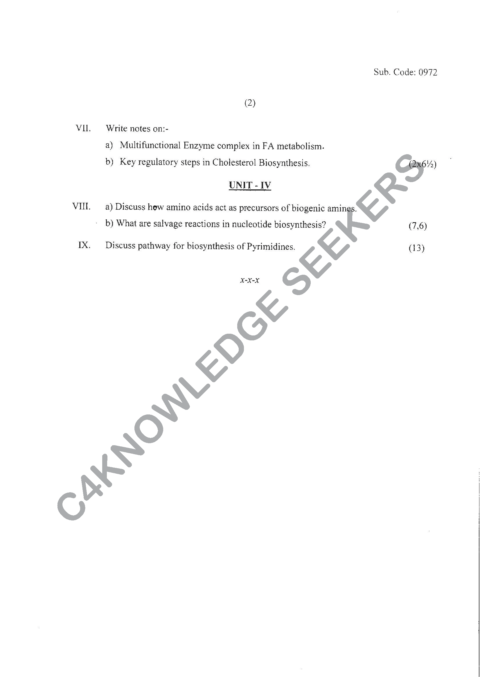 Question Paper 2021