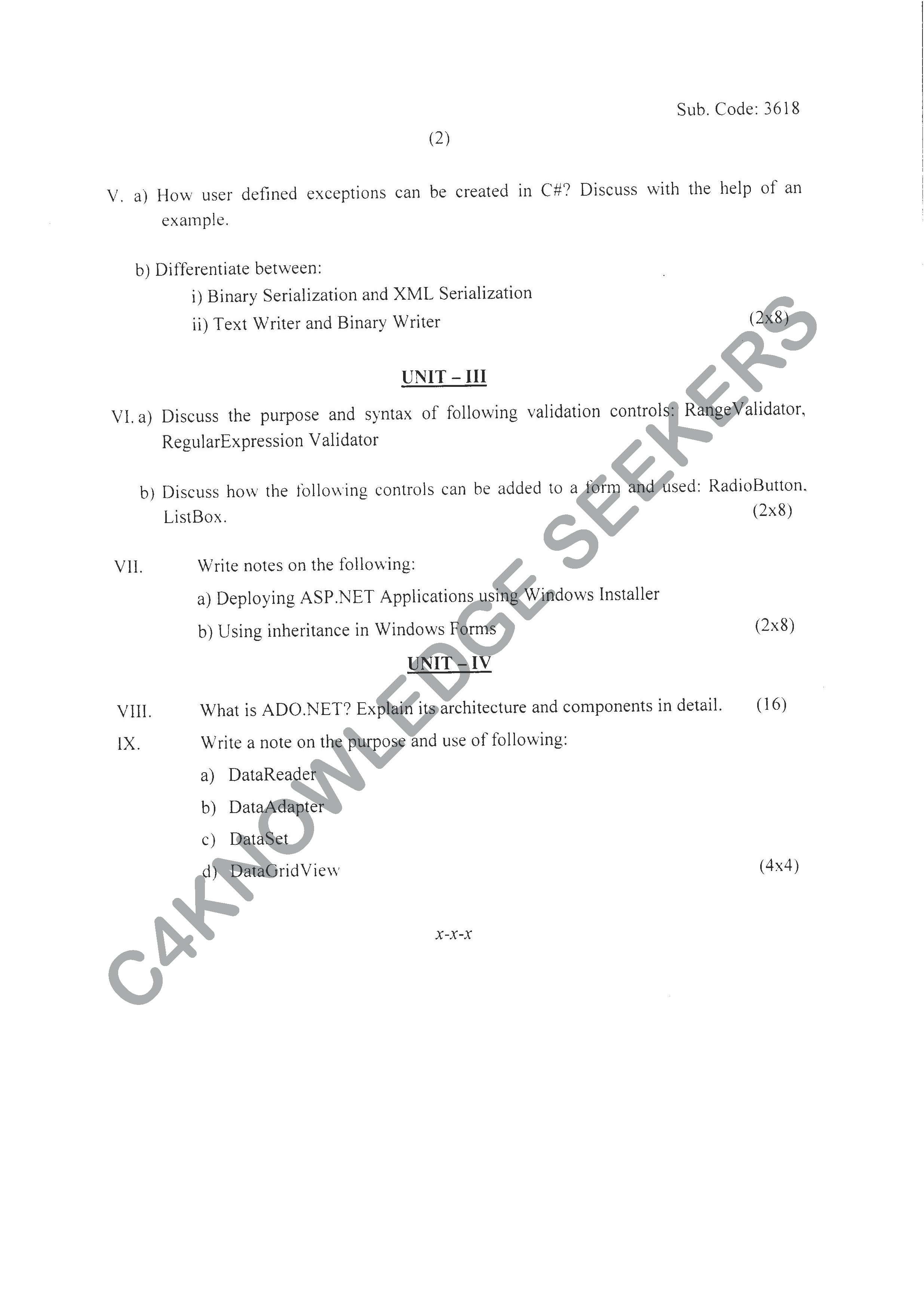 Question Paper 2020
