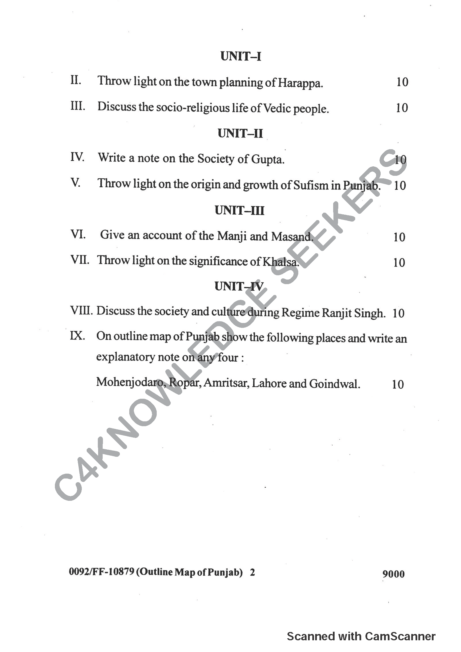 Question Paper 2019