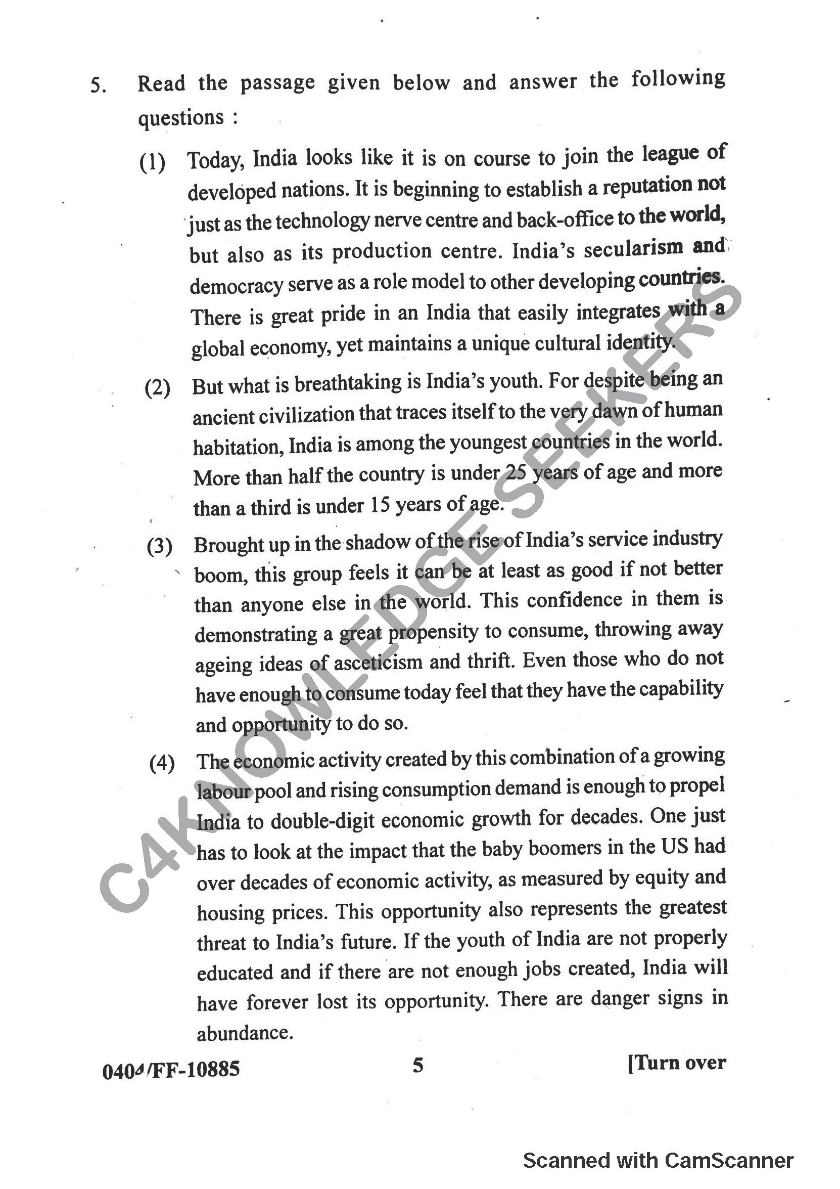 Question Paper 2019