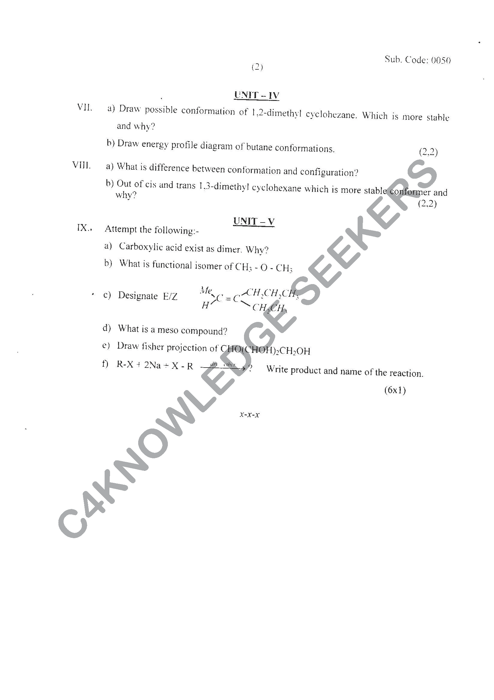 Question Paper 2021