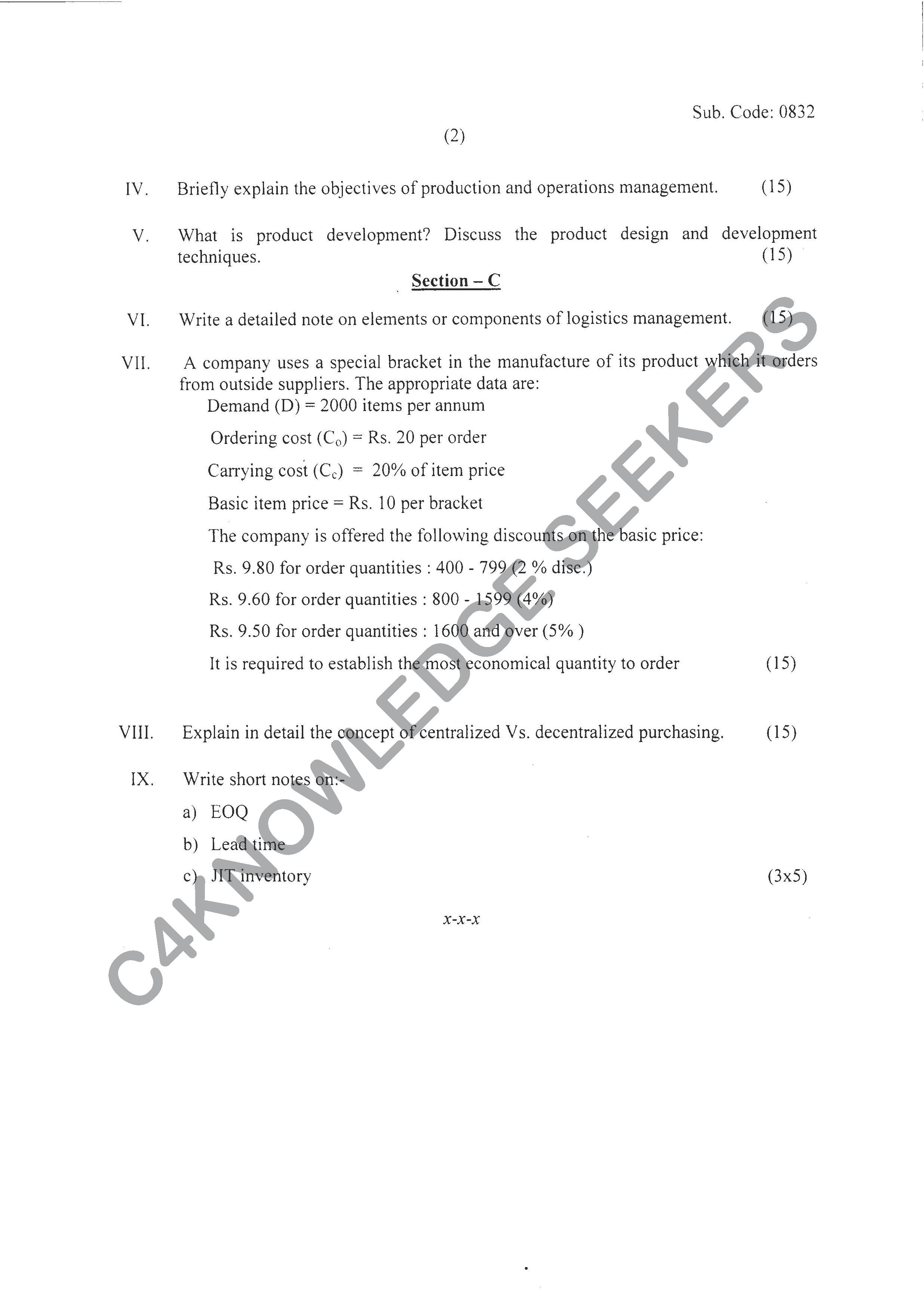 Question Paper 2020