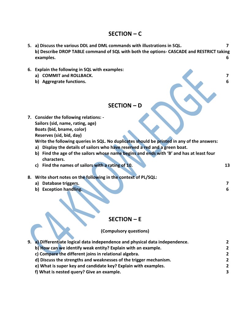 Question Paper 2018