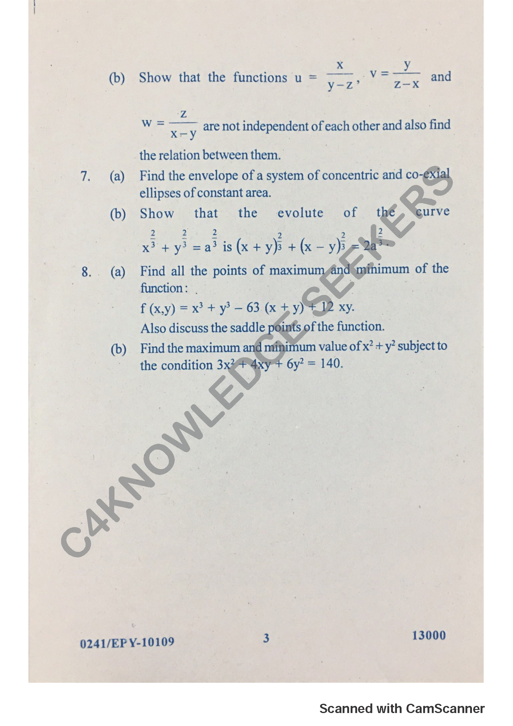 Question Paper 2018
