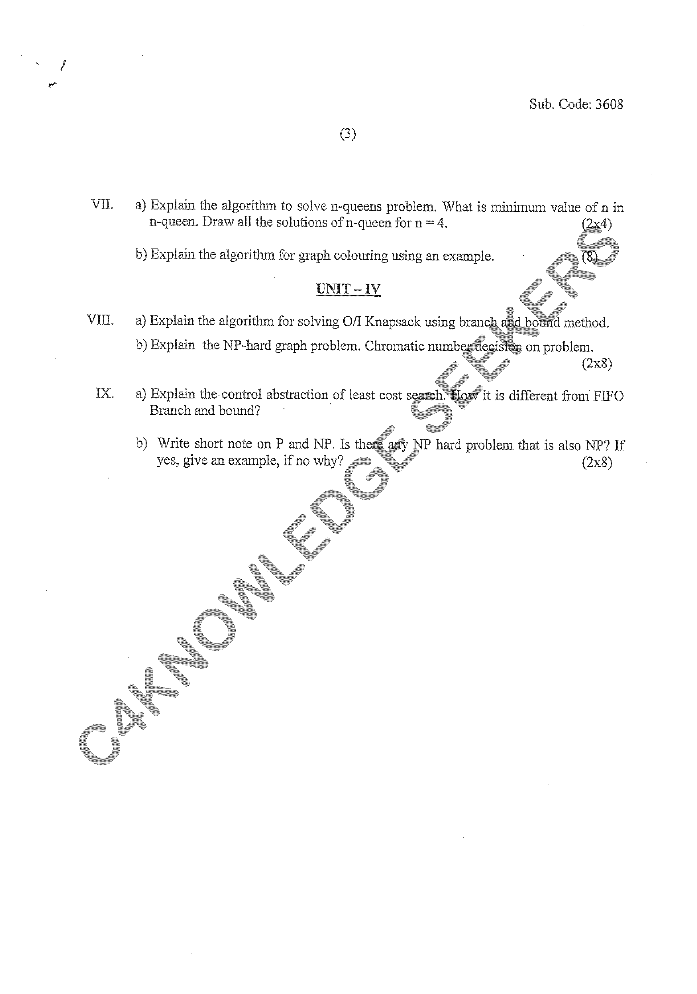 Question Paper 2020