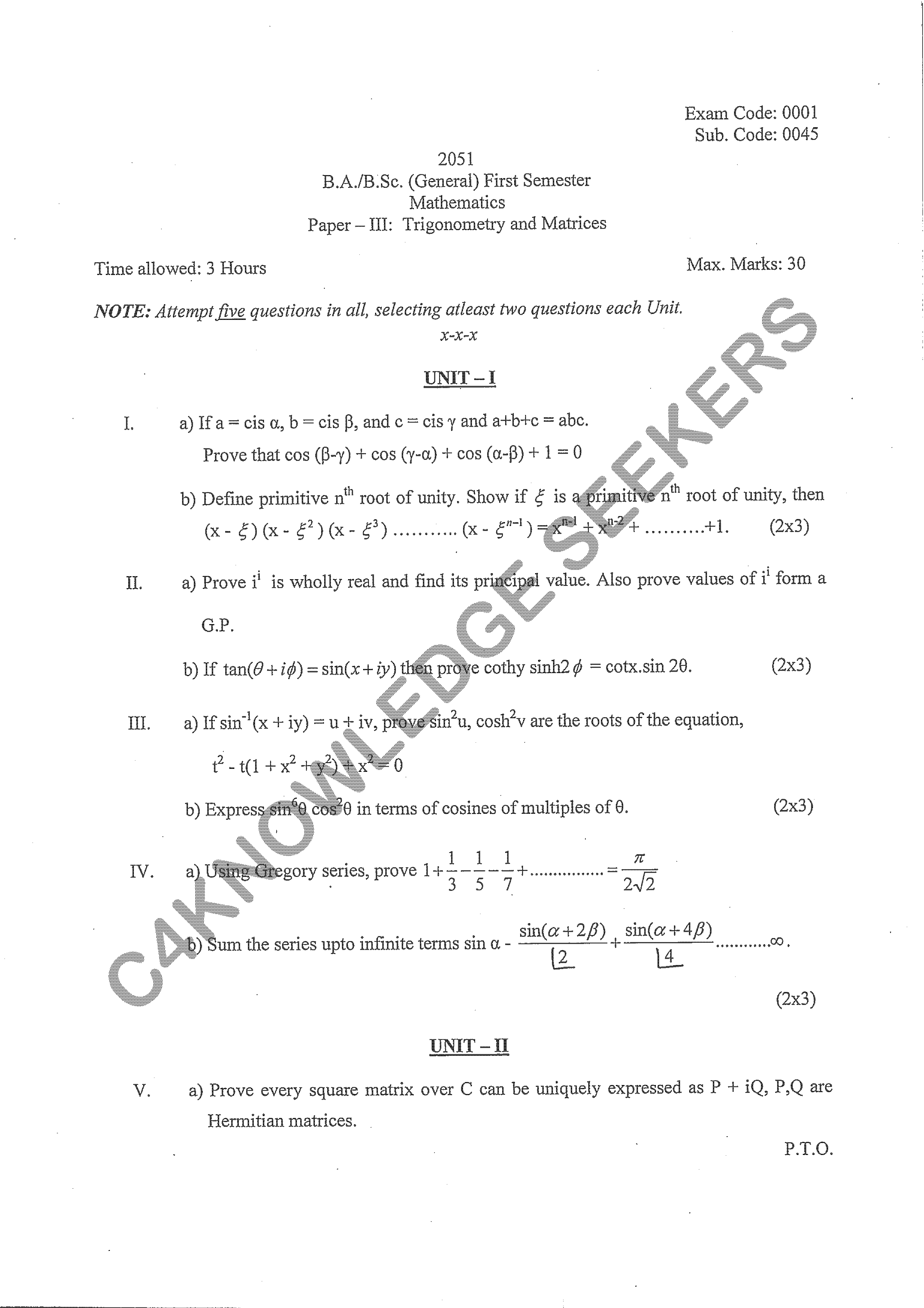 Question Paper 2020