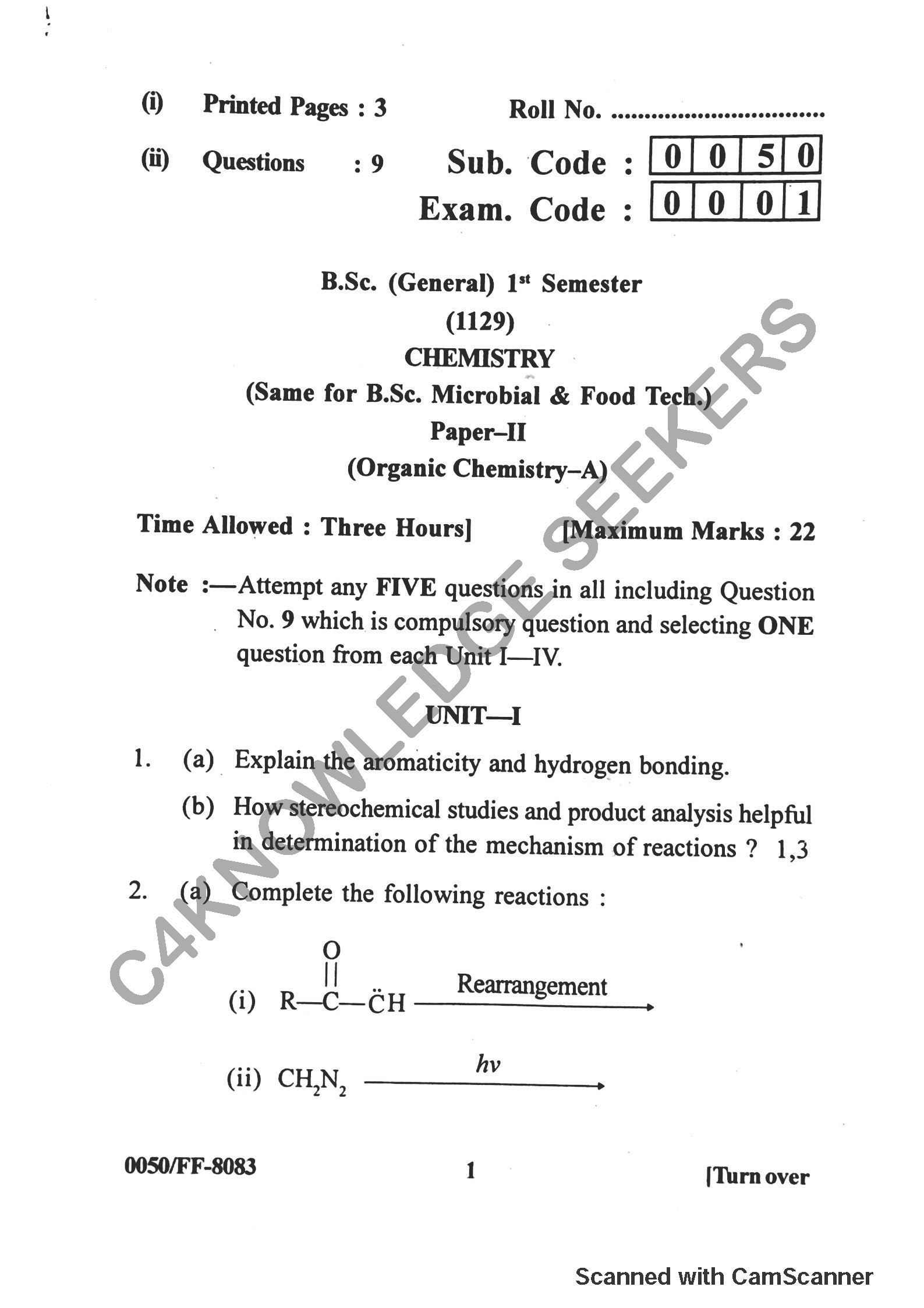 Question Paper 2019