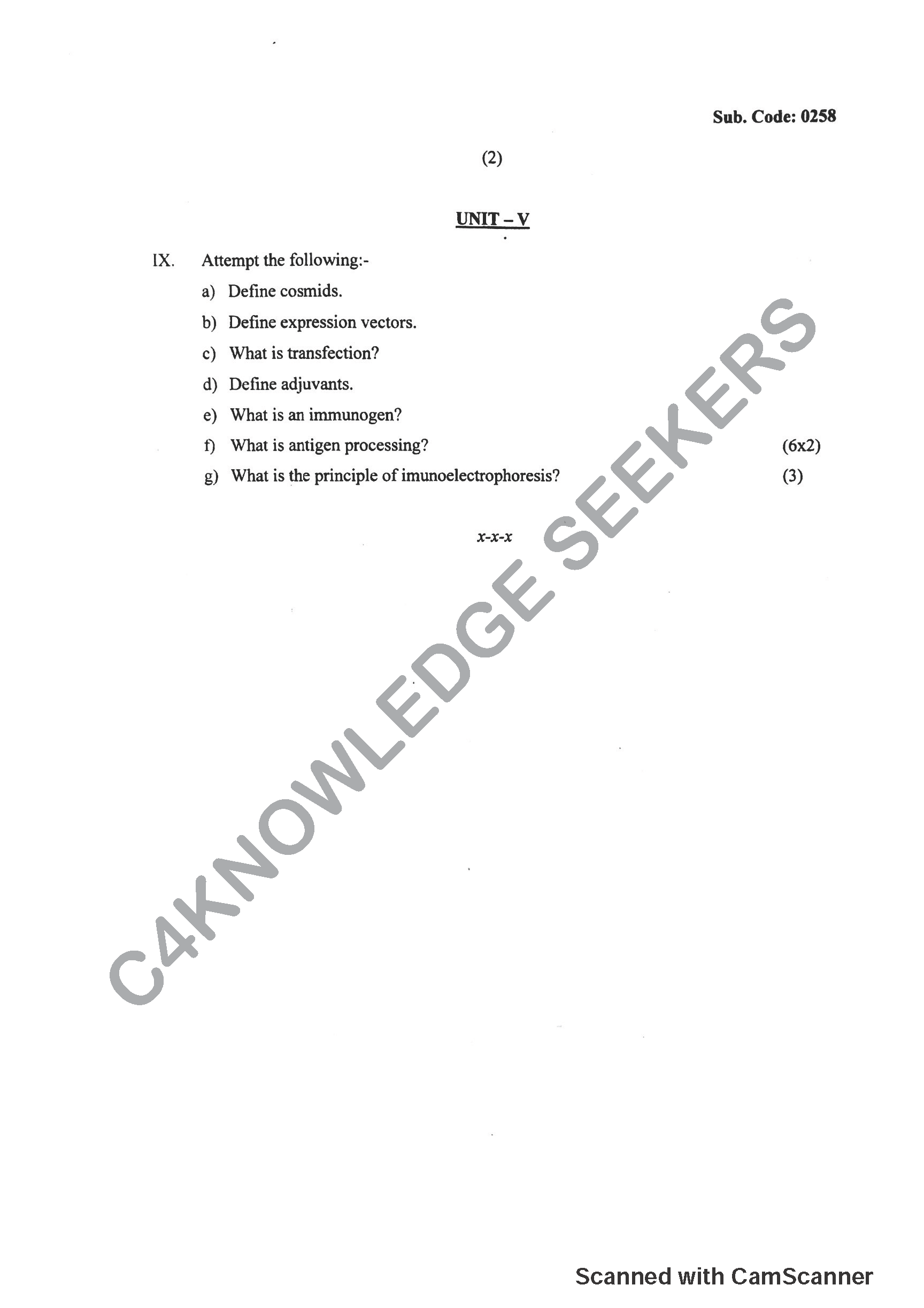 Question Paper 2018
