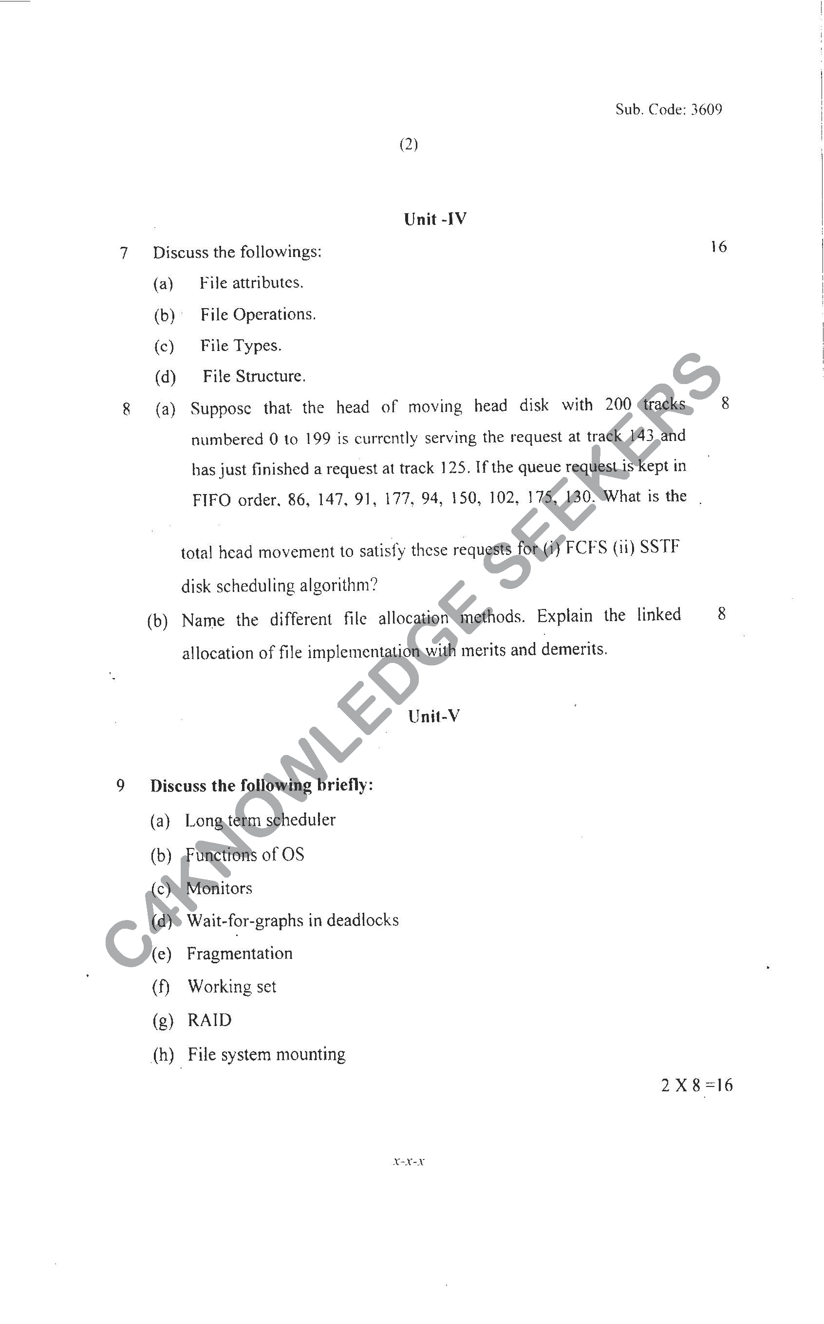 Question Paper 2021