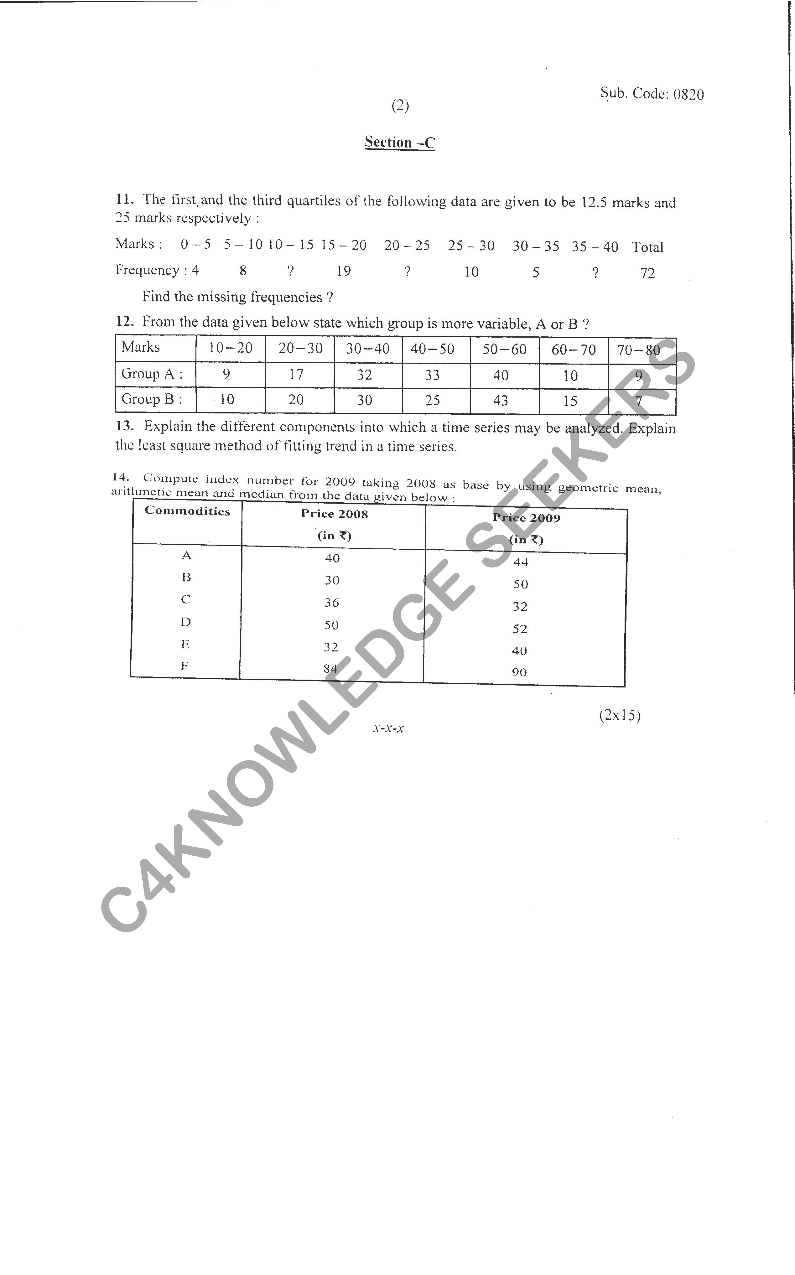 Question Paper 2020