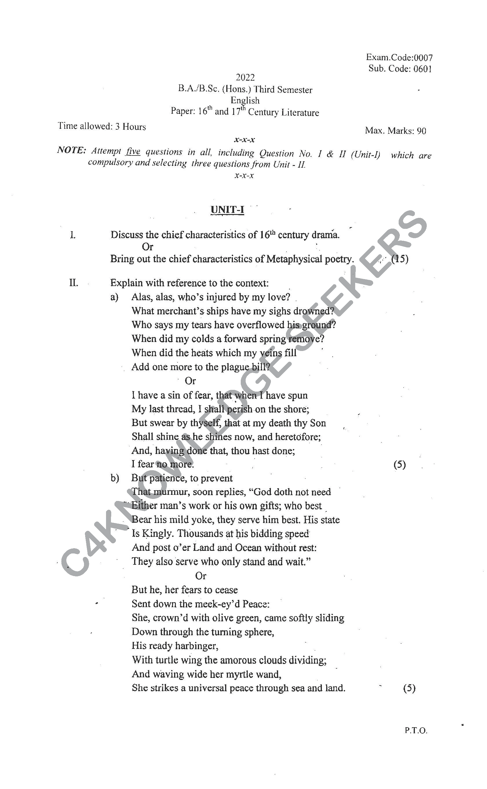 Question Paper 2021