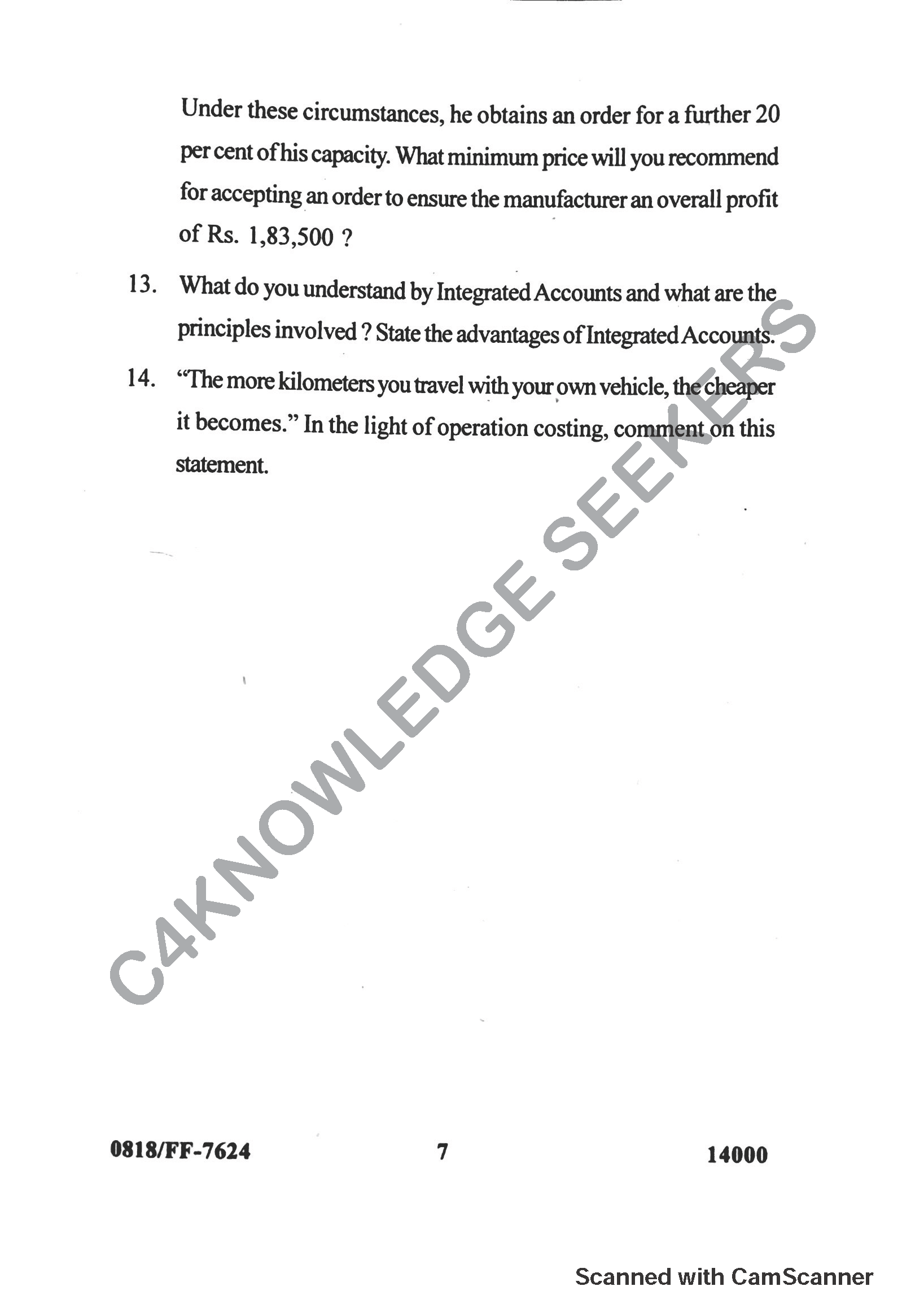Question Paper 2019