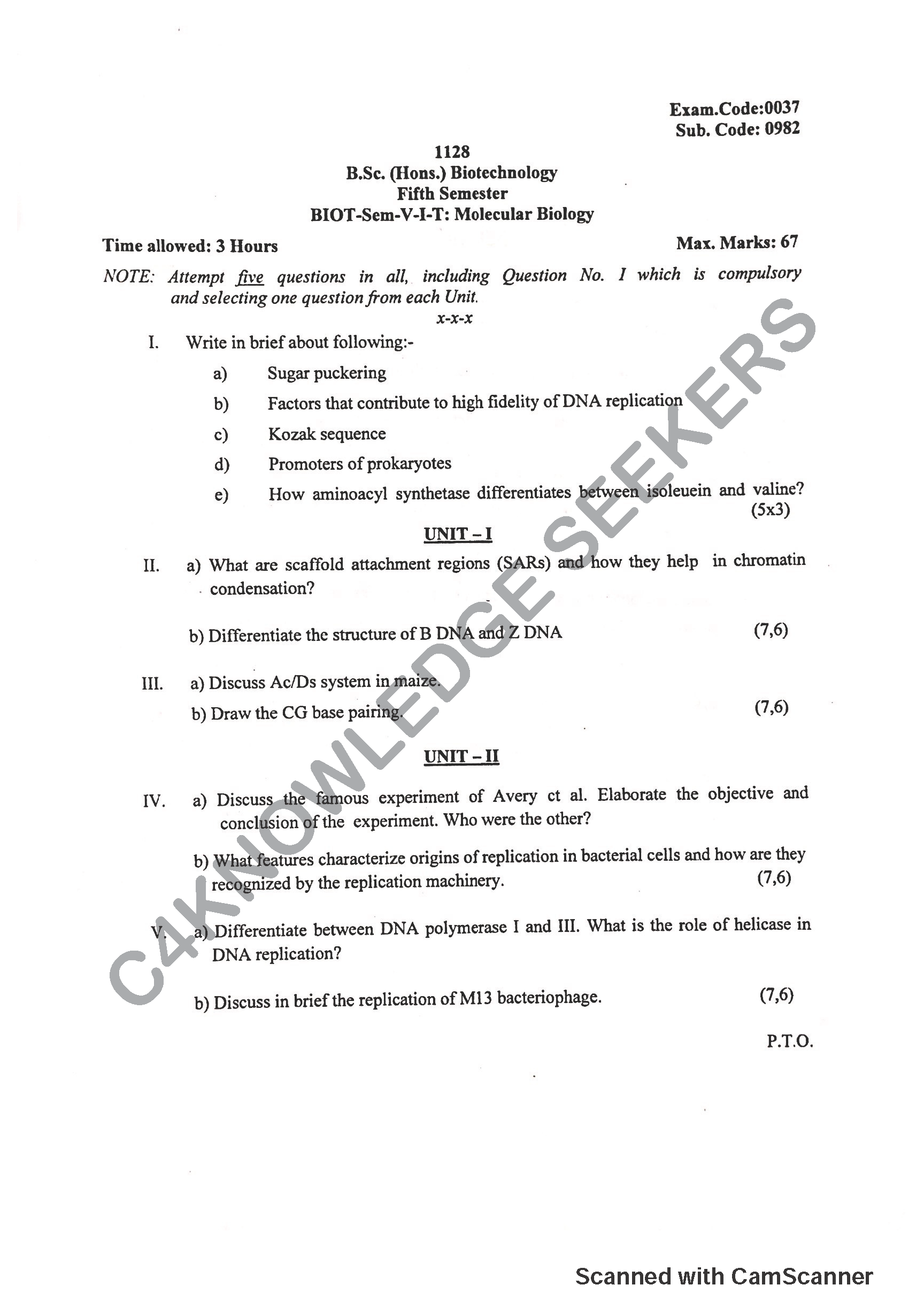 Question Paper 2018
