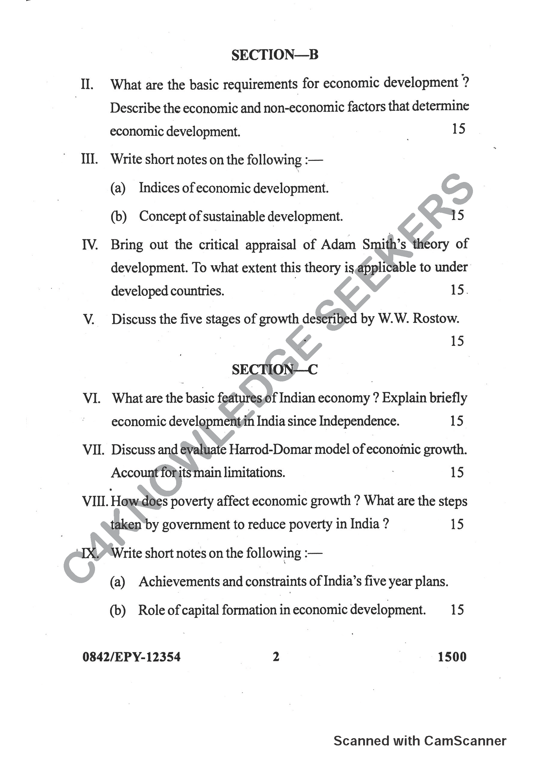 Question Paper 2018
