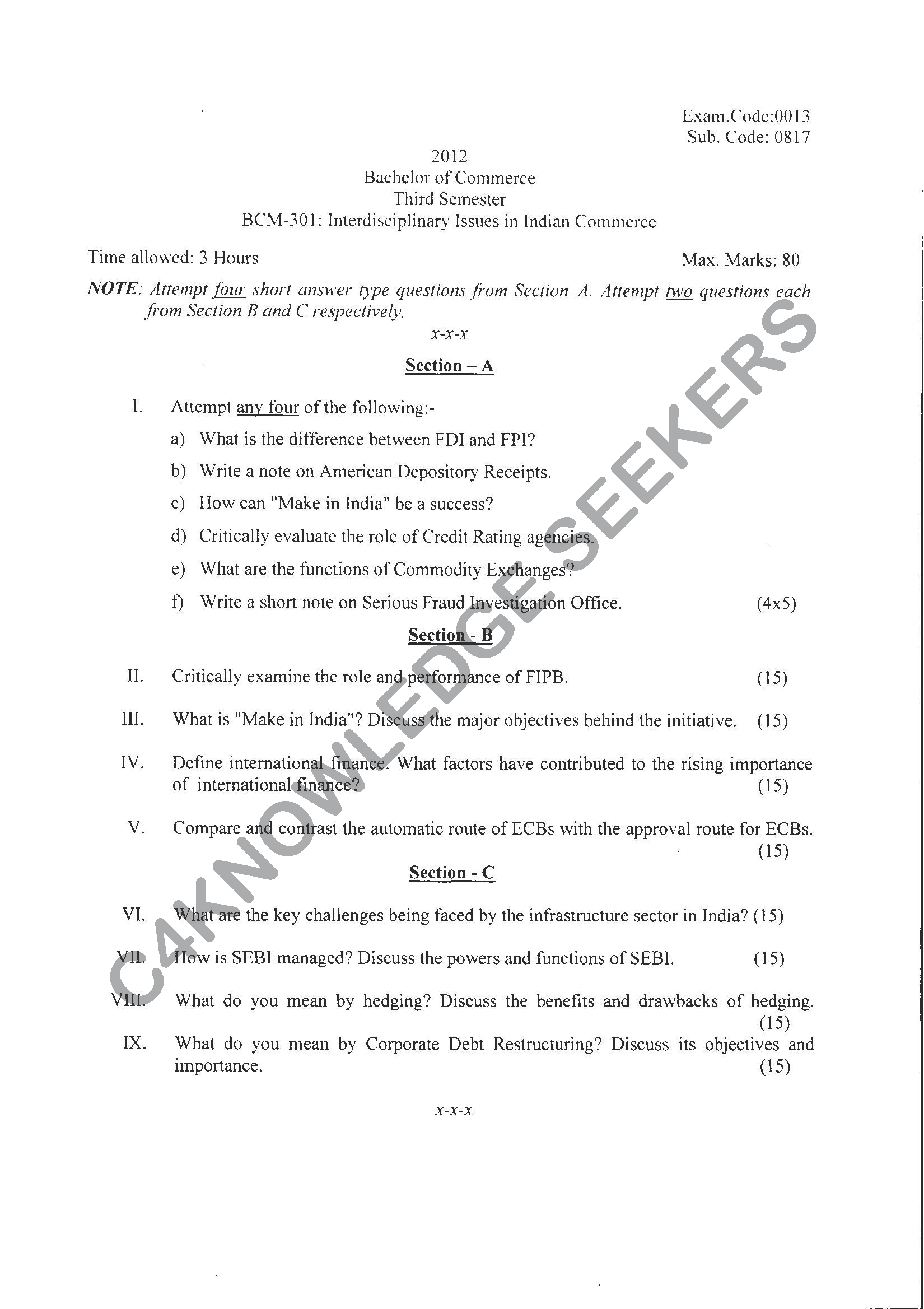 Question Paper 2021