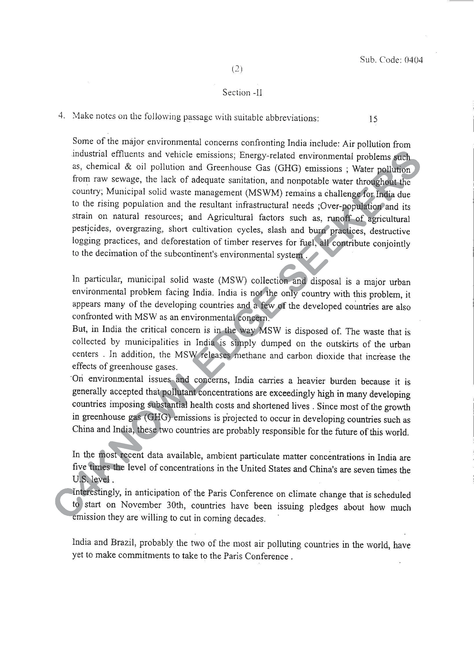 Question Paper 2021