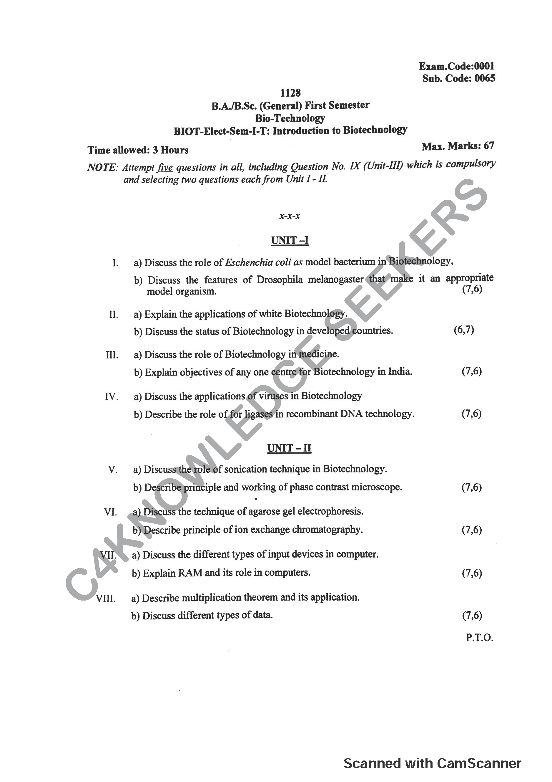 Question Paper 2018