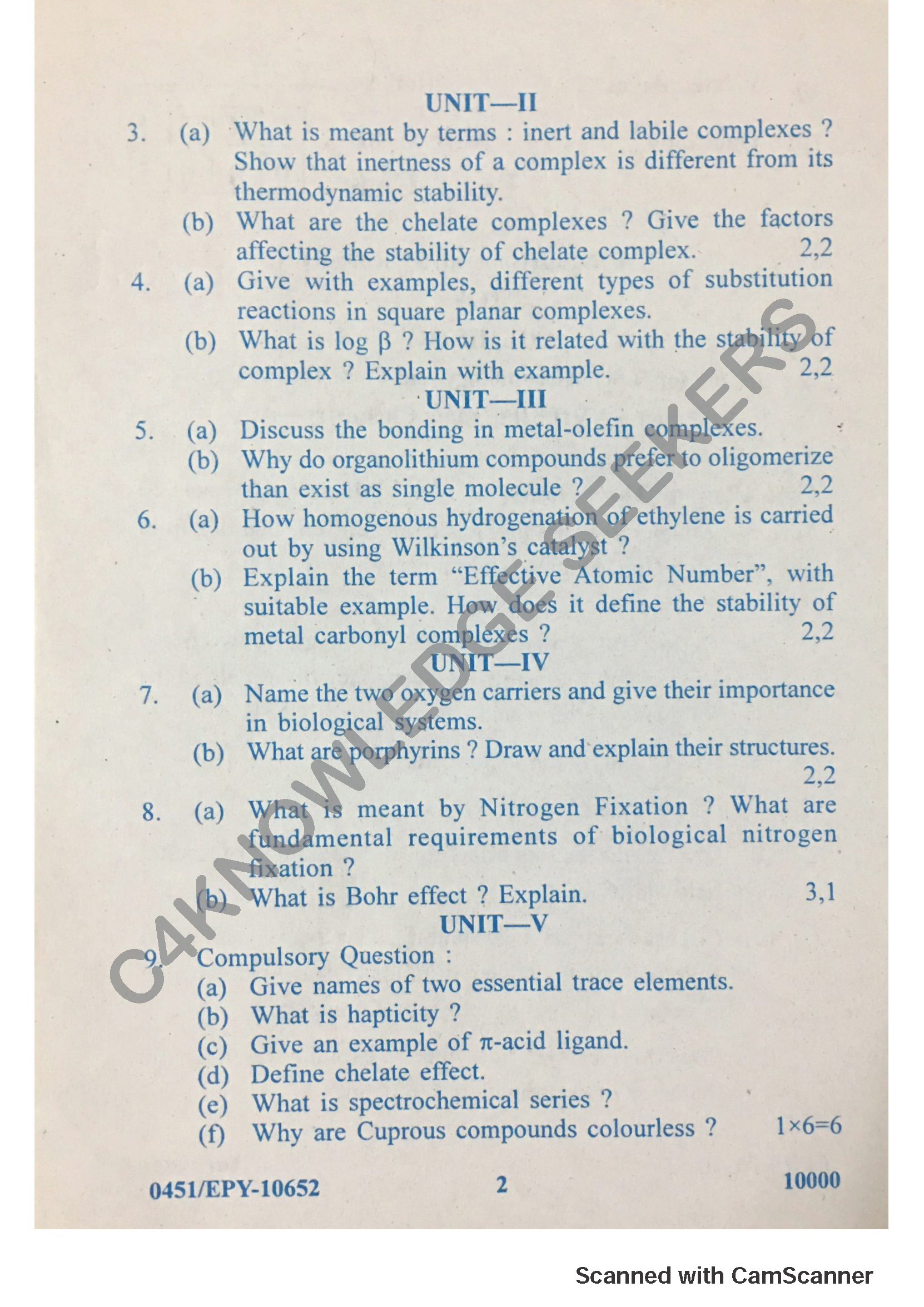 Question Paper 2018