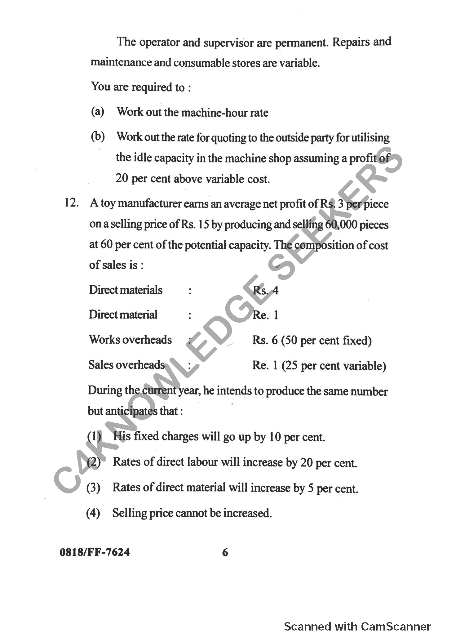 Question Paper 2019