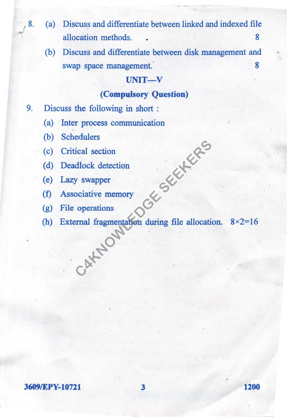 Question Paper 2018