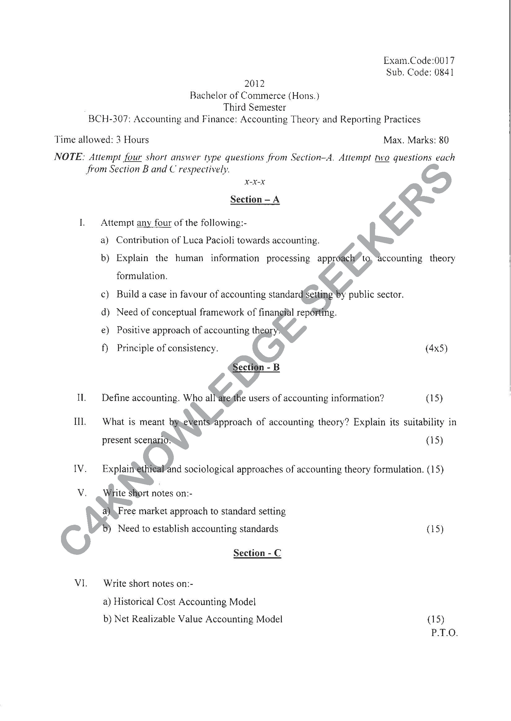Question Paper 2021