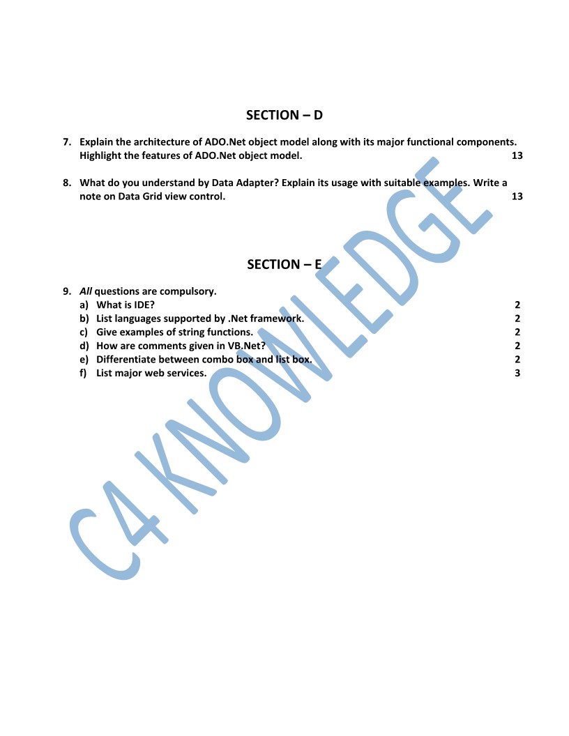 Question Paper 2019