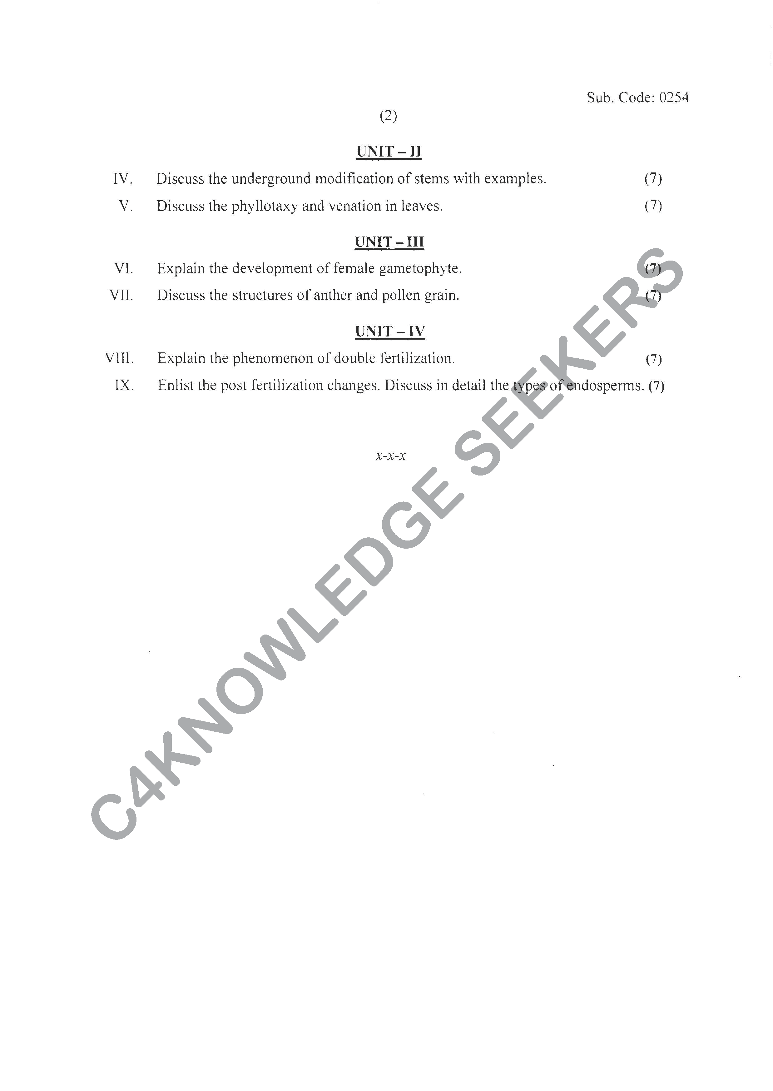Question Paper 2020