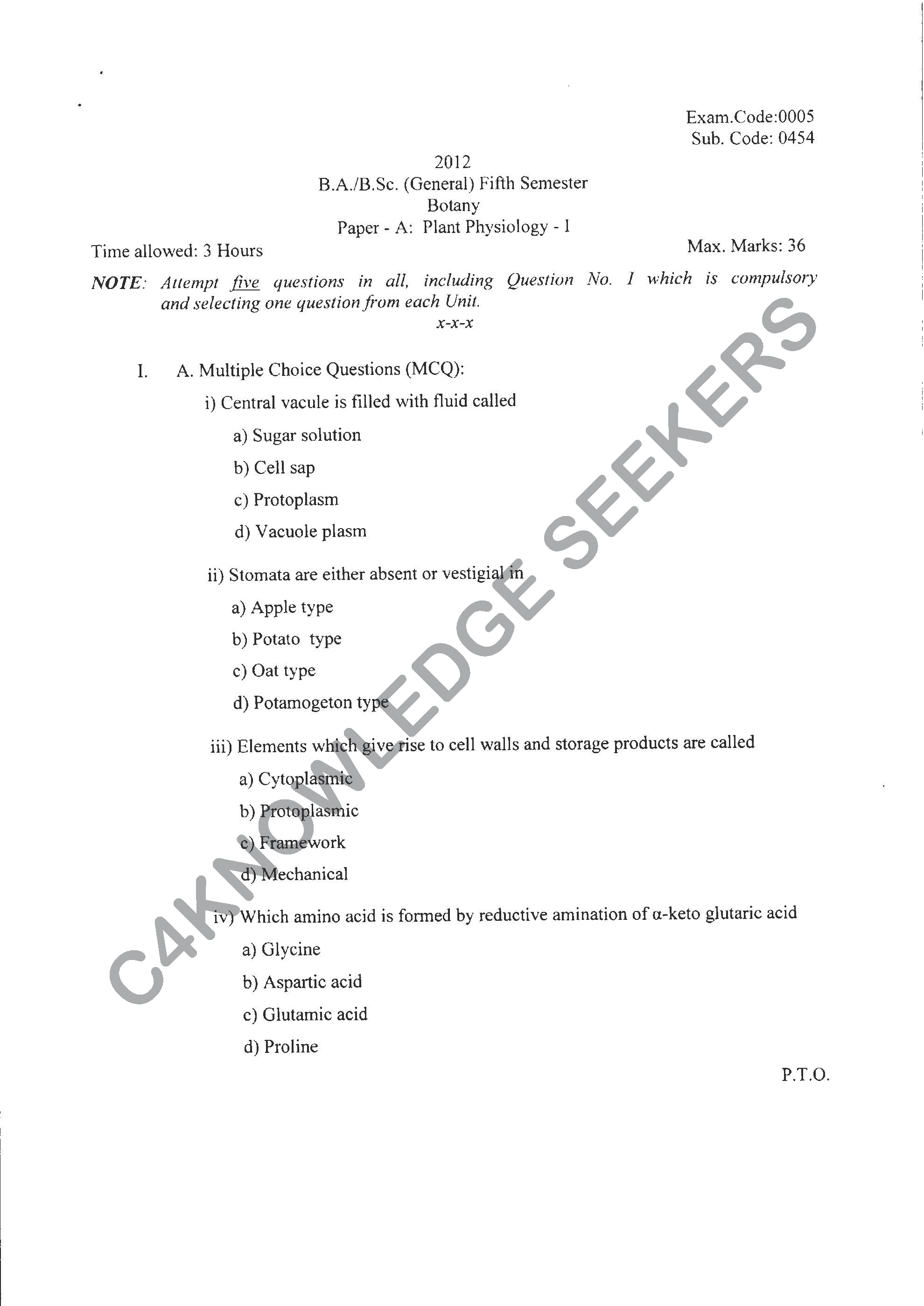 Question Paper 2021