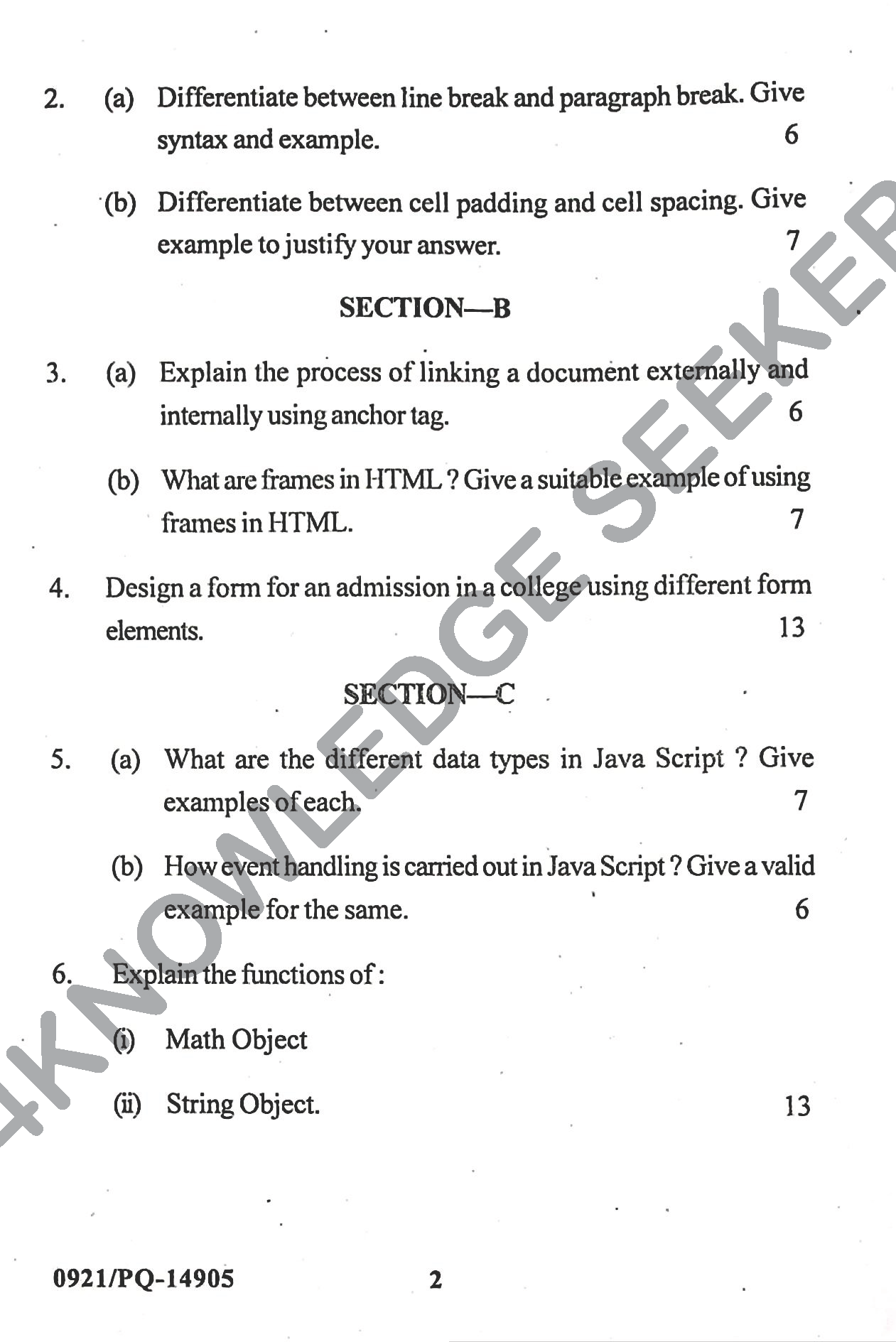 Question Paper 2022