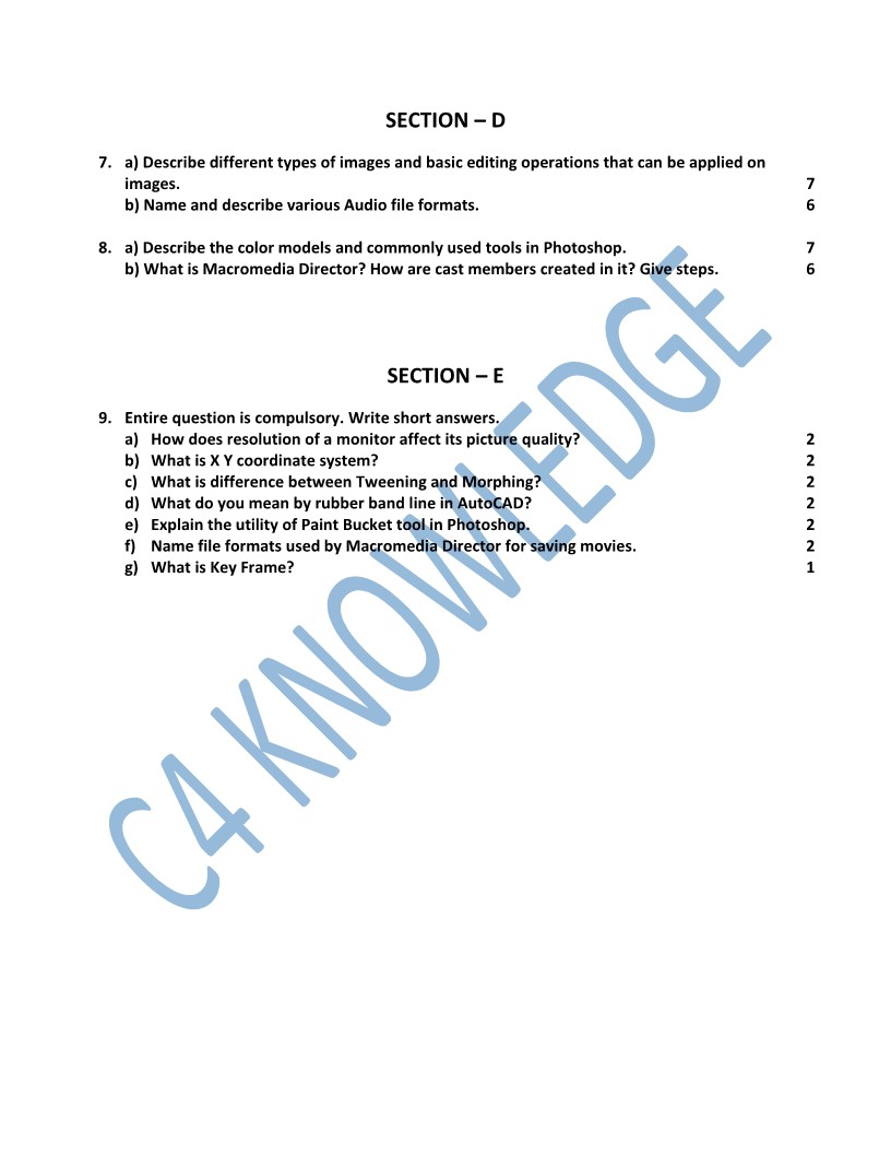 Question Paper 2019