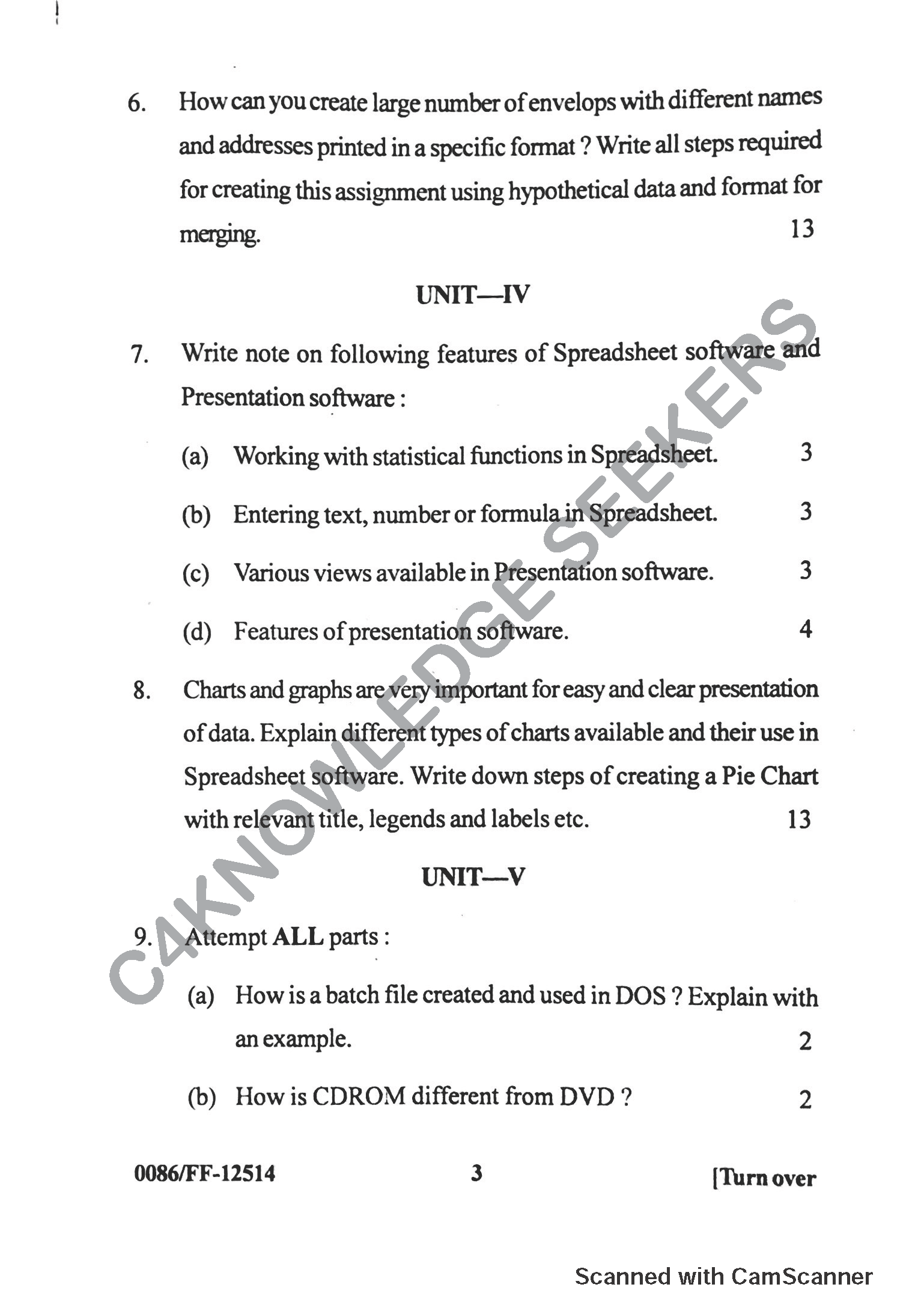 Question Paper 2019
