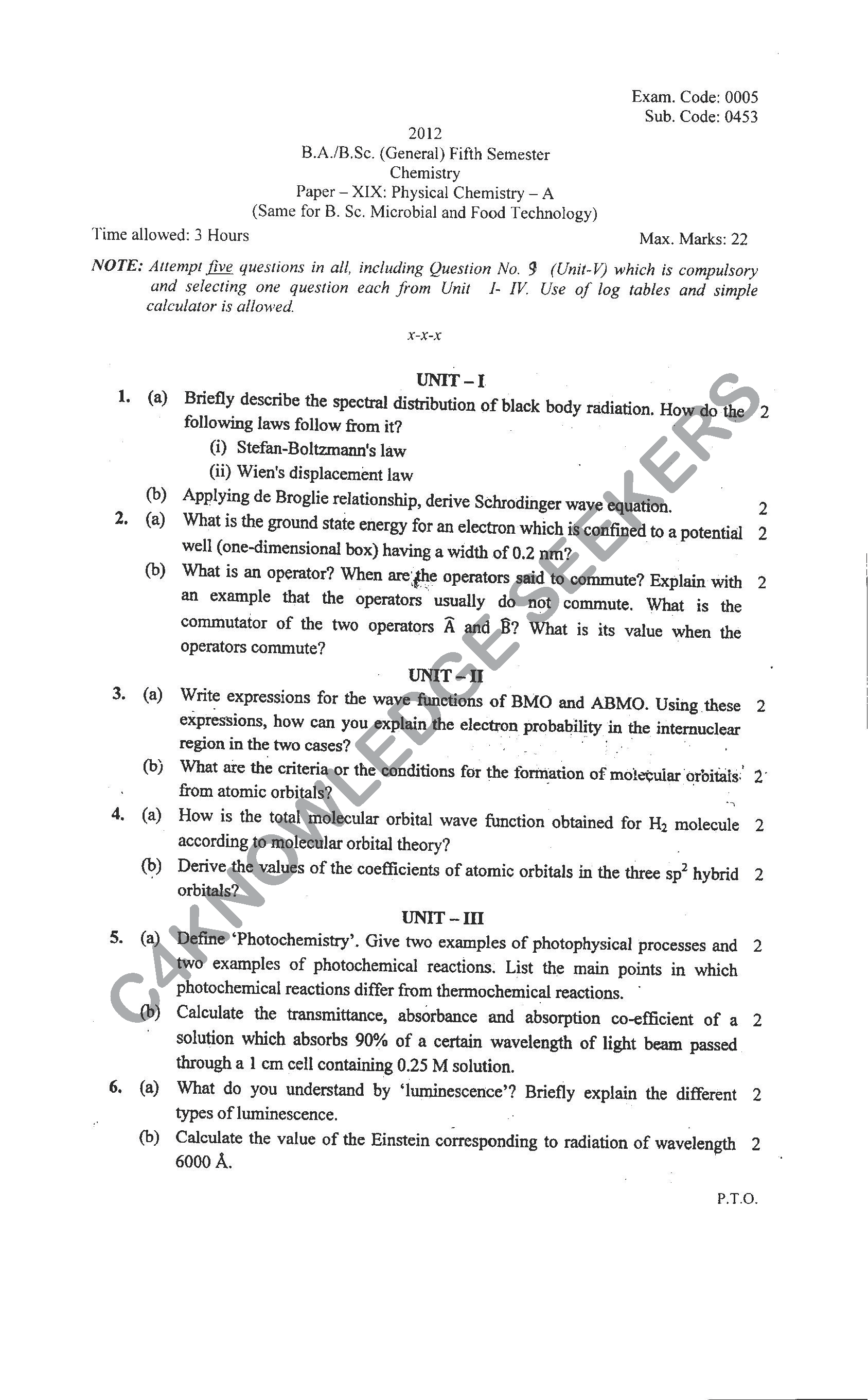 Question Paper 2021