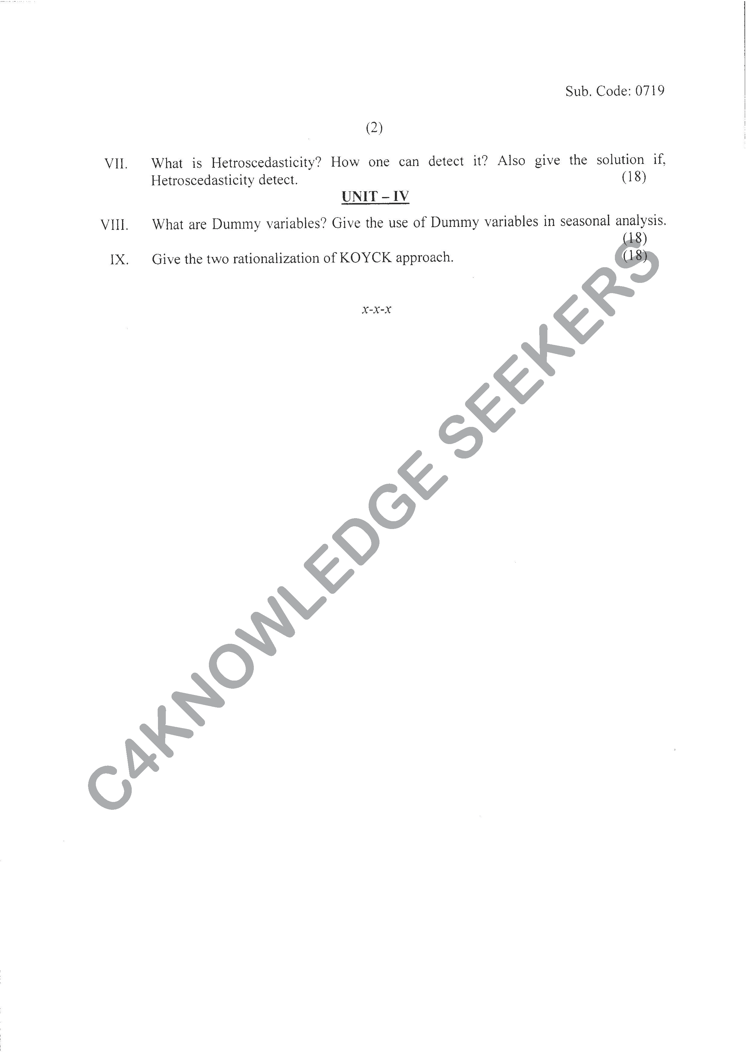 Question Paper 2020