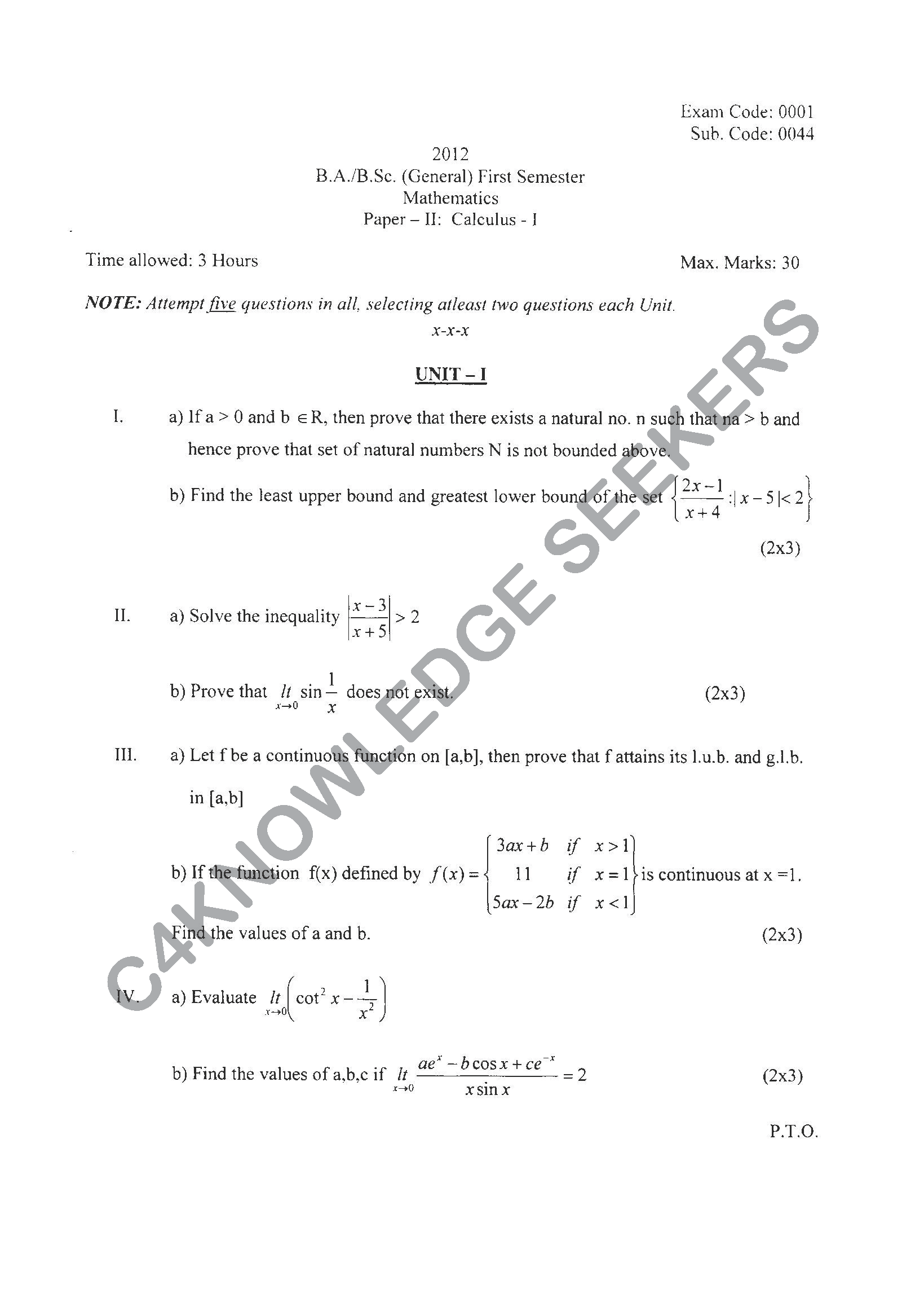 Question Paper 2021
