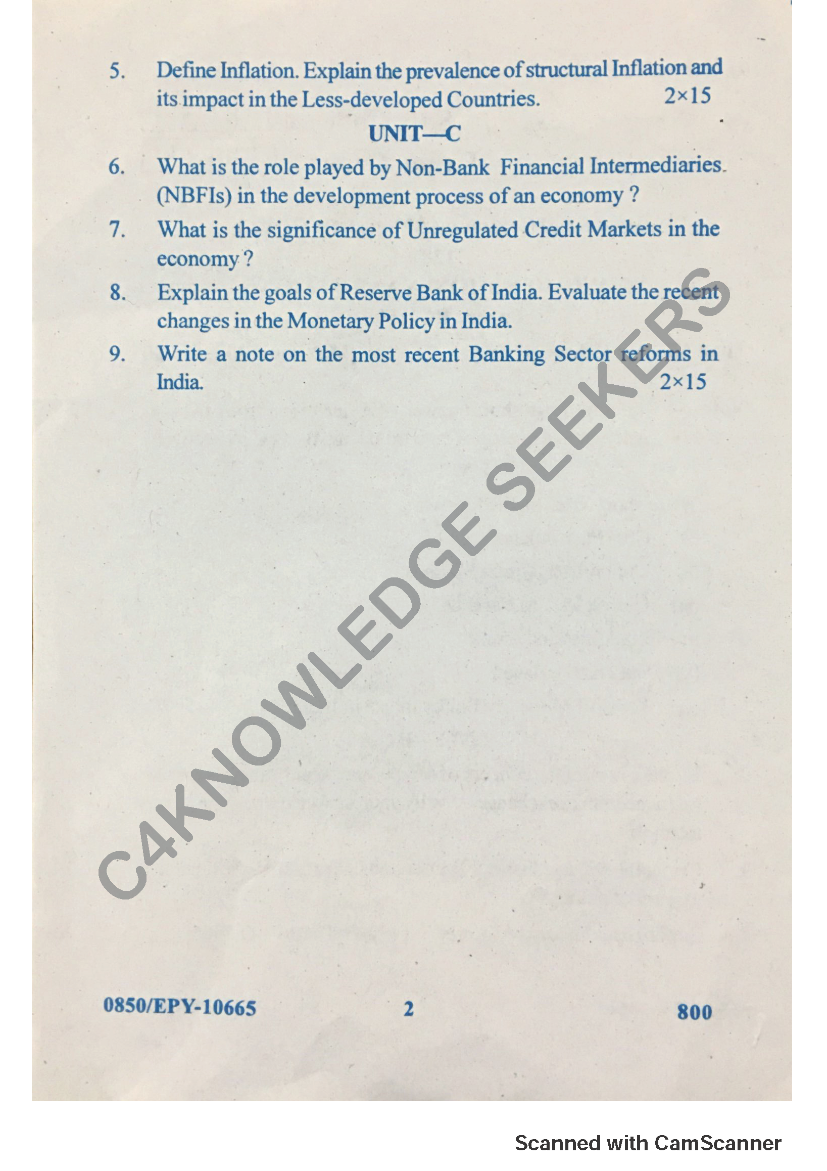Question Paper 2018